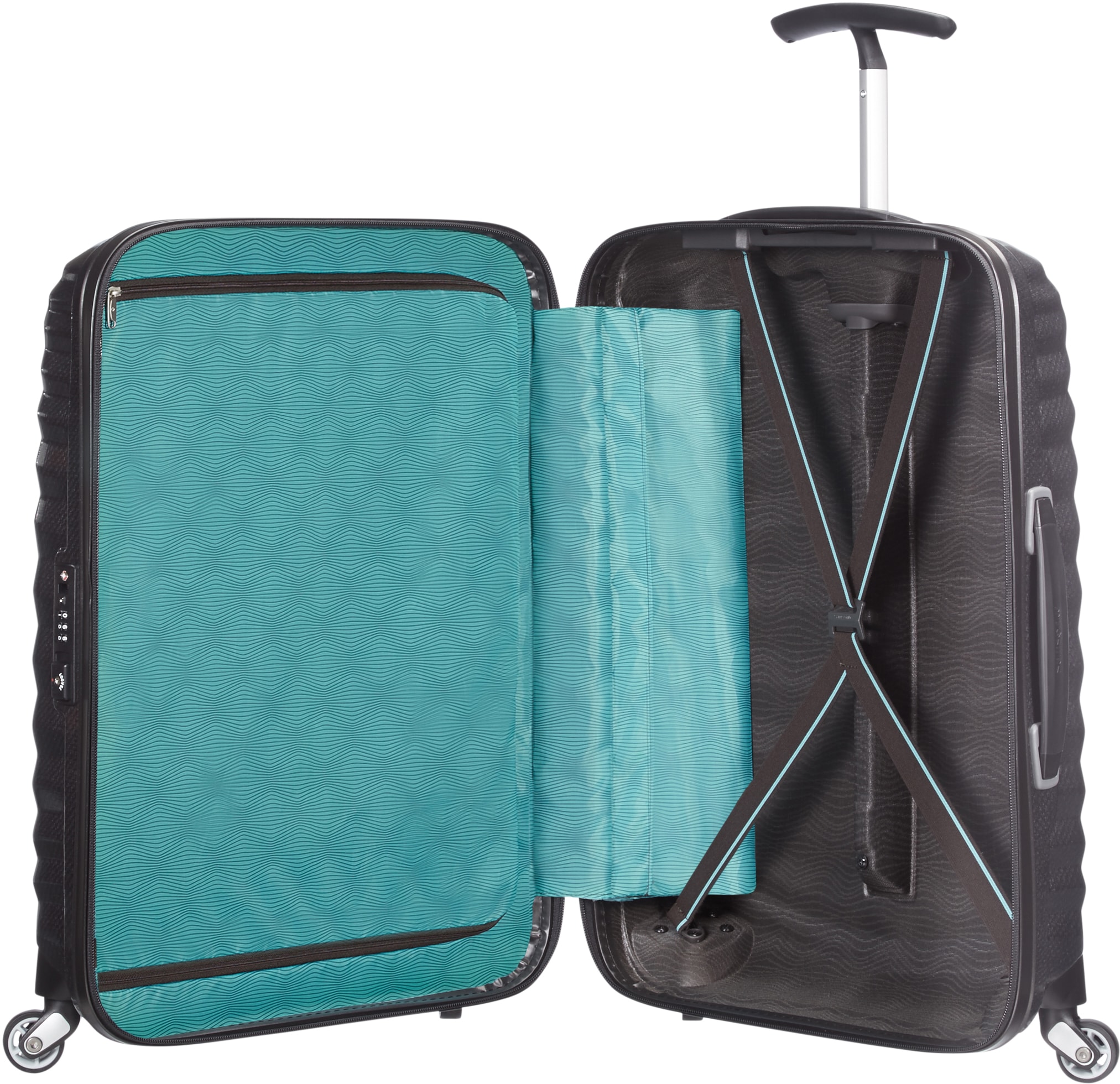 Samsonite Hartschalen-Trolley »LITE-SHOCK, verschiedene Größen«, 4 Rollen, Reisekoffer Trolley Aufgabegepäck TSA-Zahlenschloss Made in Europe