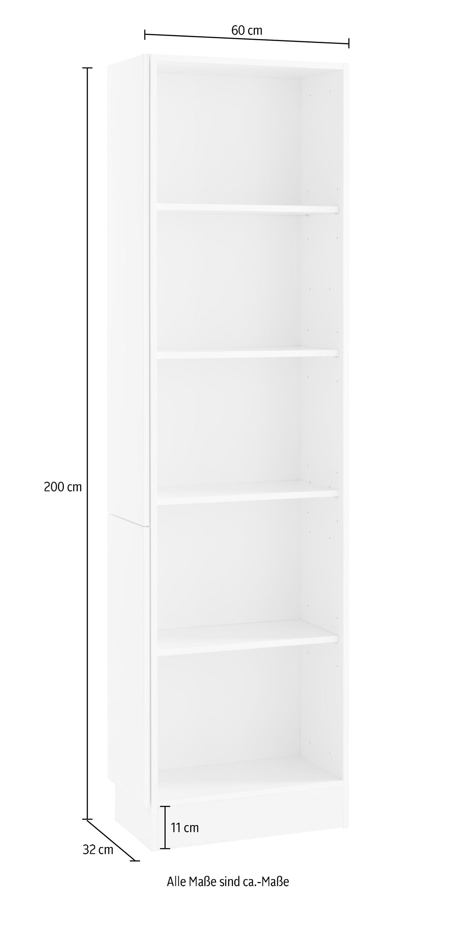 KOCHSTATION Anbauregal »KS-Tulsa«, 30 cm breit, 200 cm hoch, mit 5 Fächern, MDF Front