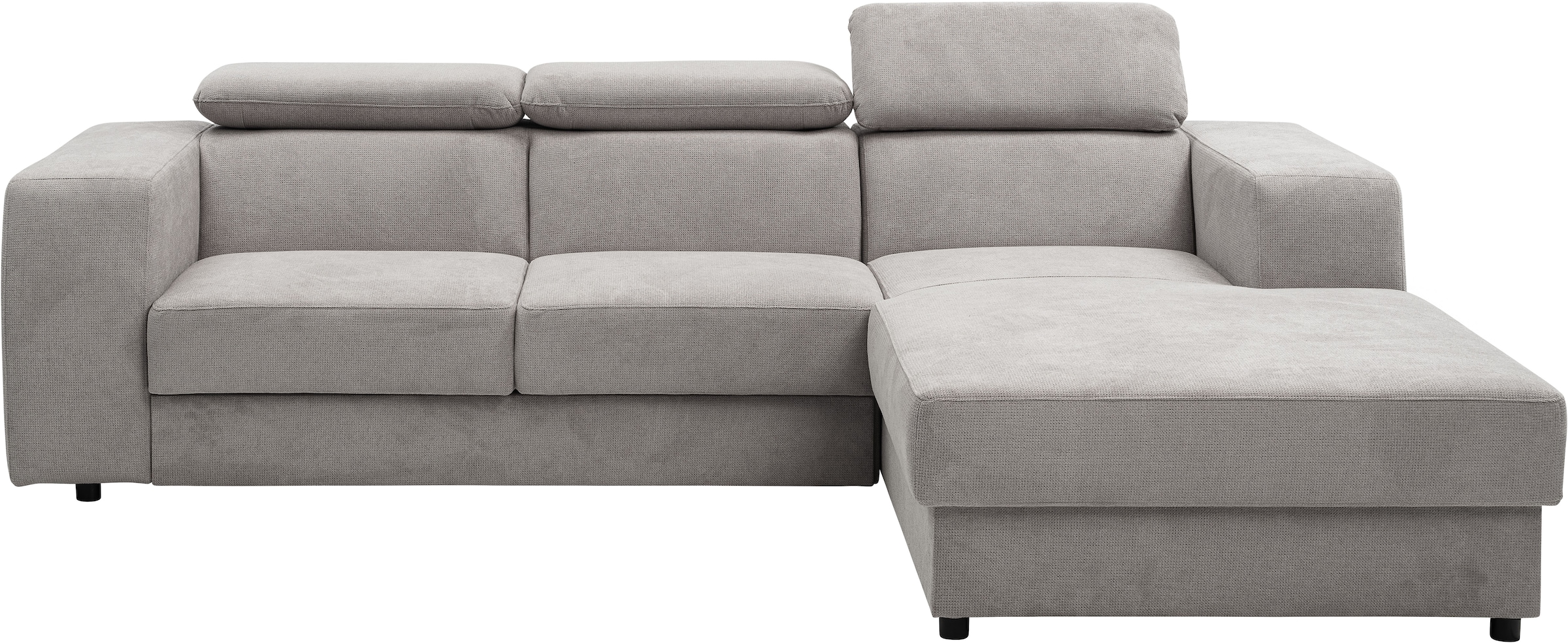 WERK2 Ecksofa »Cherry, modernes Sofa mit Komfortfunktionen, Breite 270cm, L-Form,«, bequem, mit verstellbaren Kopfteilen, Schlaffunktion und Bettkasten