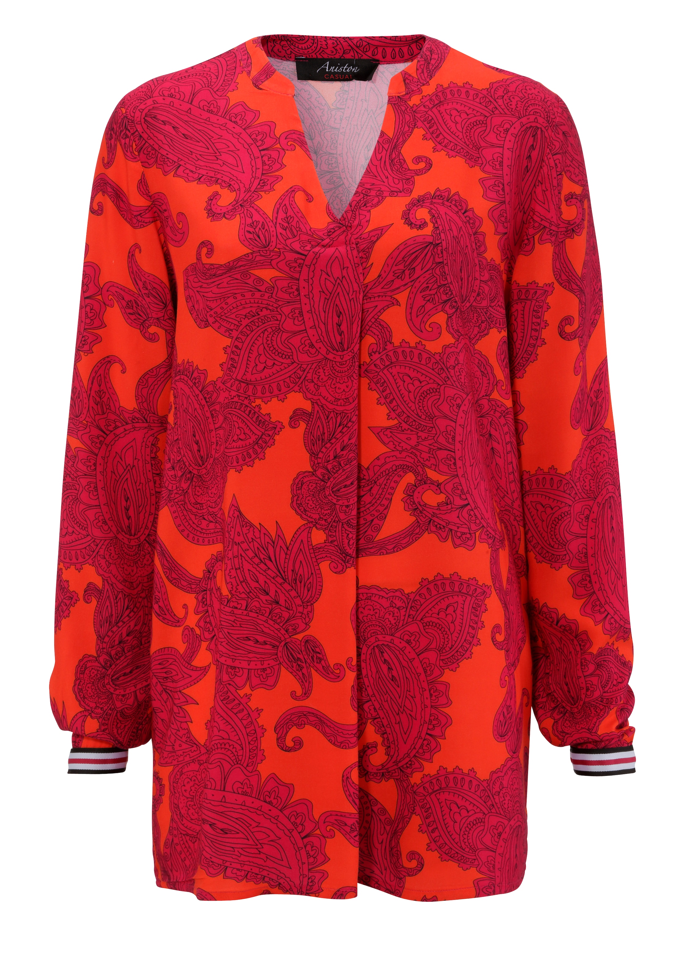 Aniston CASUAL Schlupfbluse, OTTO Shop Online mit großflächigem im farbenfrohem, Ornament-Druck