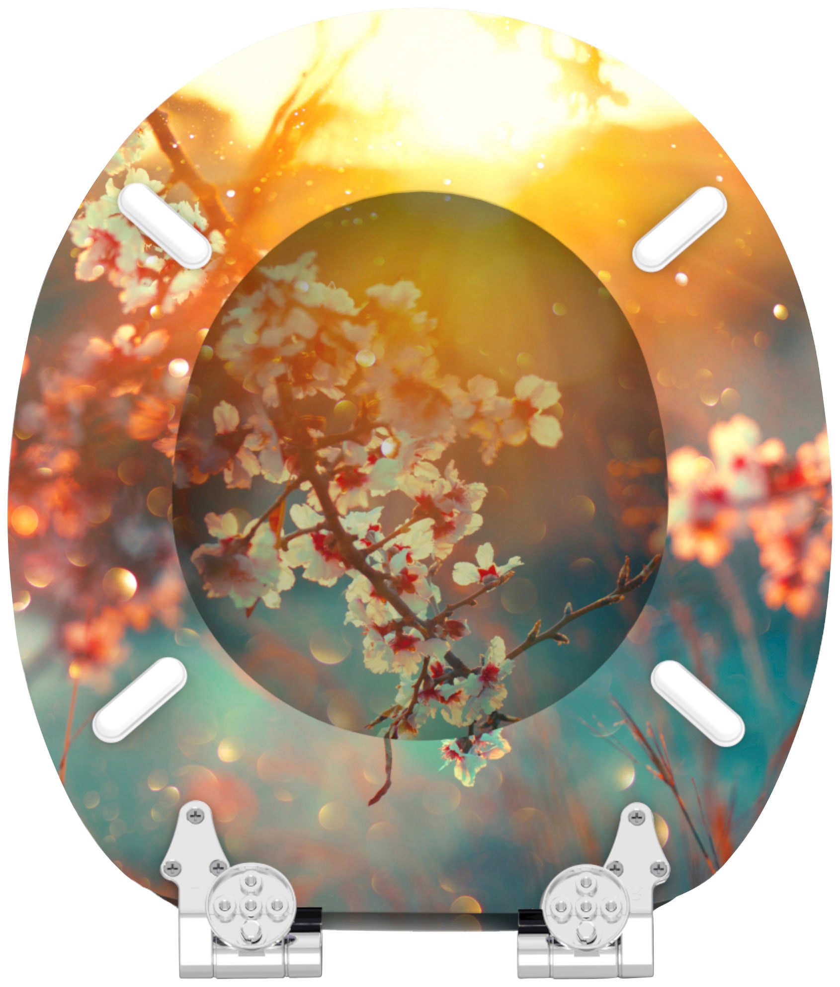 Sanilo WC-Sitz »Kirschblüte« mit Absenkautomatik, BxL: 37,7 x 42,0 - 47,0 cm