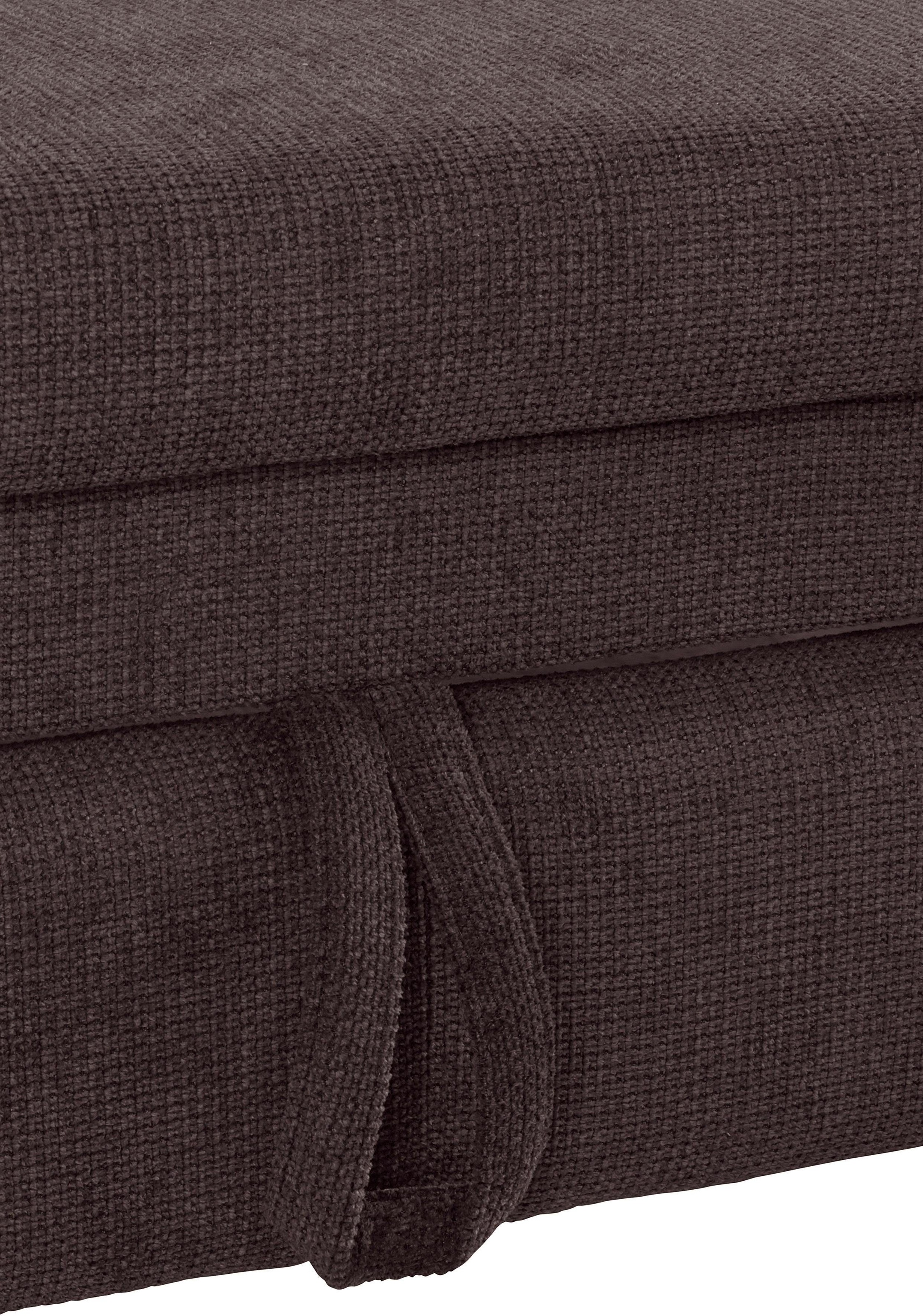 COTTA Polstergarnitur »Teresa L-Form«, (Set), Set bestehend aus: Ecksofa mit Kopfteilverstellung & Hocker