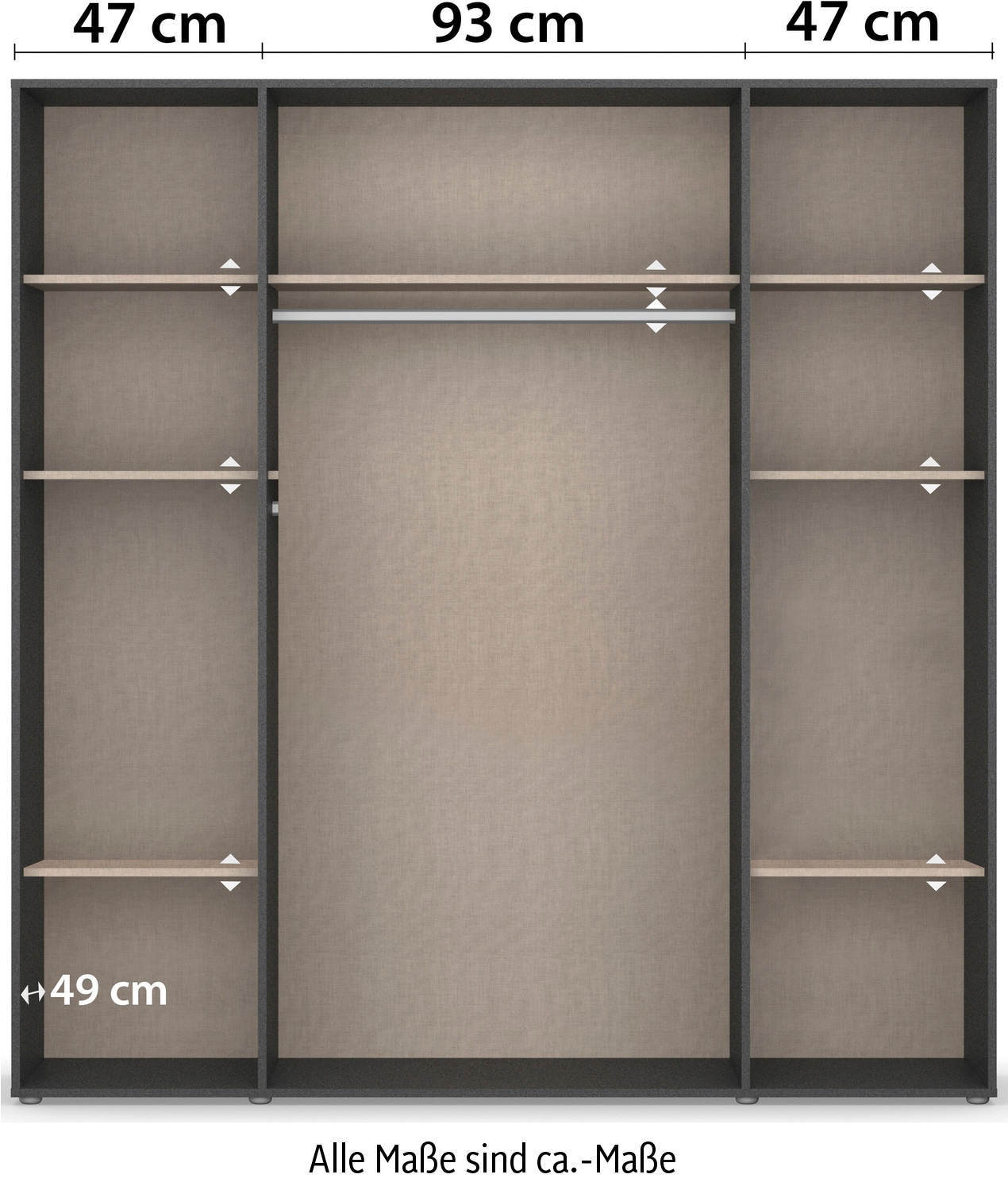 rauch Kleiderschrank »VOYAGER Otto´s Choice Garderobe Wäscheschrank TOPSELLER Schlafzimmer«, (in 3 verschiedenen Ausstattungen BASIC/CLASSIC/PREMIUM), Schrank mit modernen Griffen in viel Stauraum MADE IN GERMANY
