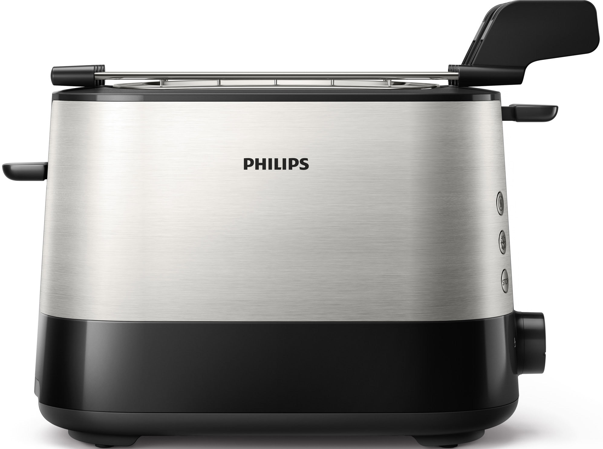 Philips Toaster »HD2639/90«, 2 kurze Schlitze, 730 W, Brötchenaufsatz, Krümelschublade, 7 Bräunungsstufen, 3 Funktionen