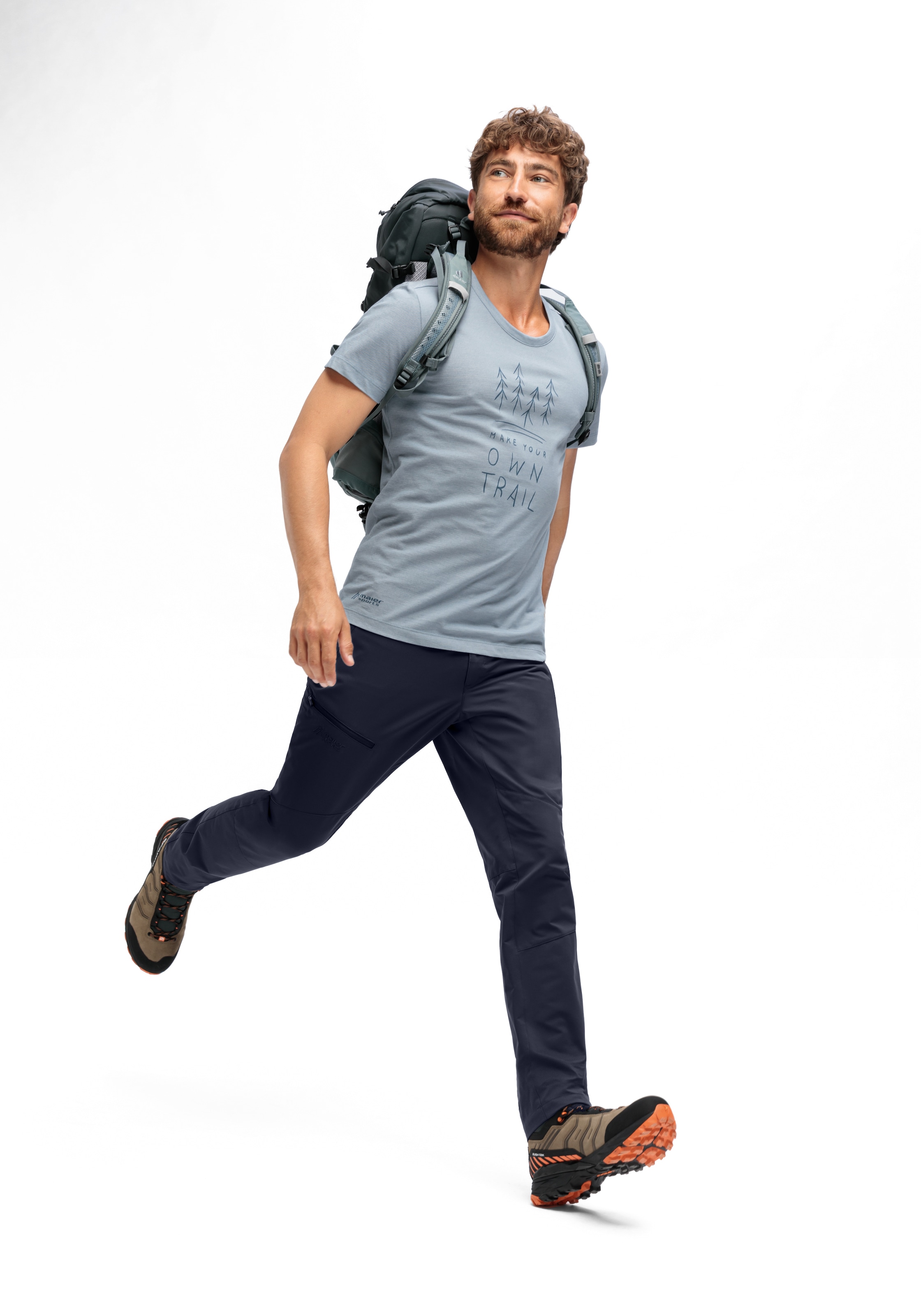 Maier Sports Outdoorhose »Nil Loop«, Herren Wanderhose, Funktionshose mit Taschen + Gürtel, Regular Fit
