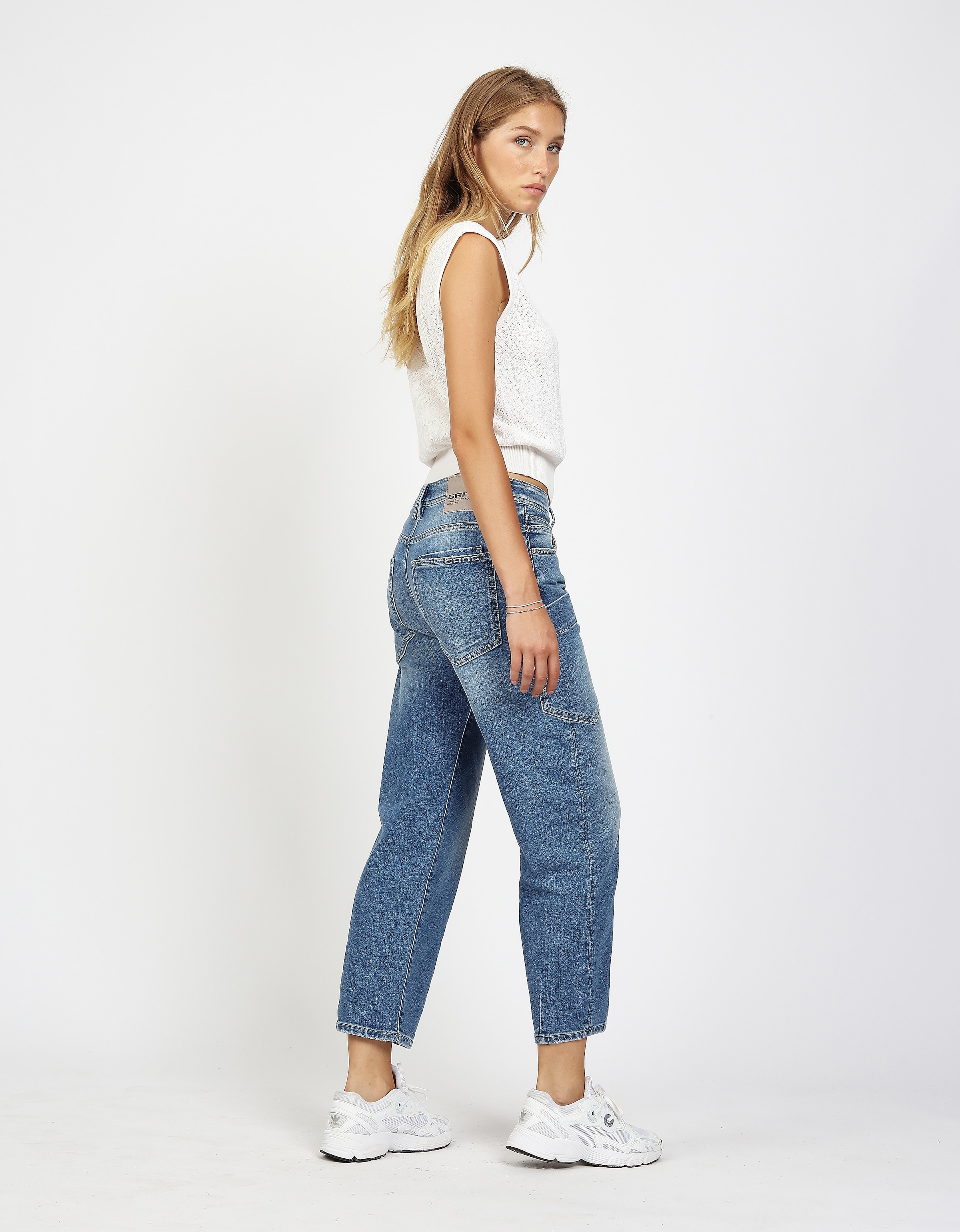 GANG 5-Pocket-Jeans »94IDA WORKER« O-Shape mit aufgesetzten Taschen