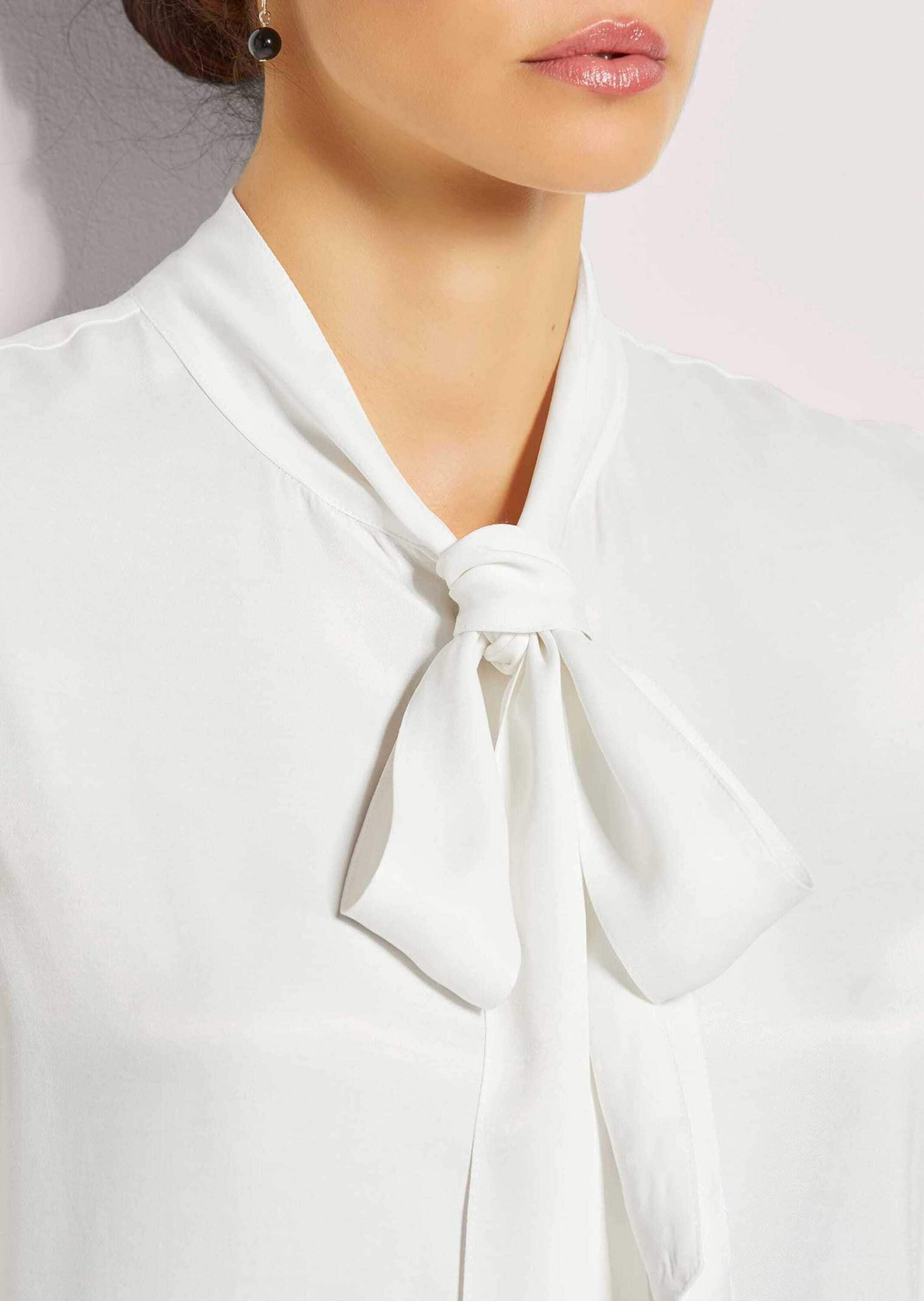 MADELEINE Langarmbluse »Bluse Satinbluse mit Schluppe«