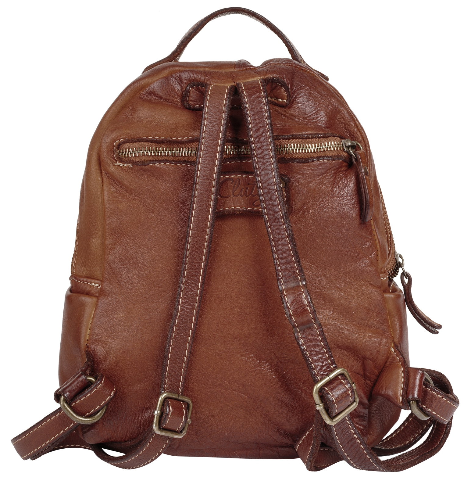 Cluty Cityrucksack, echt Leder, Made in Italy