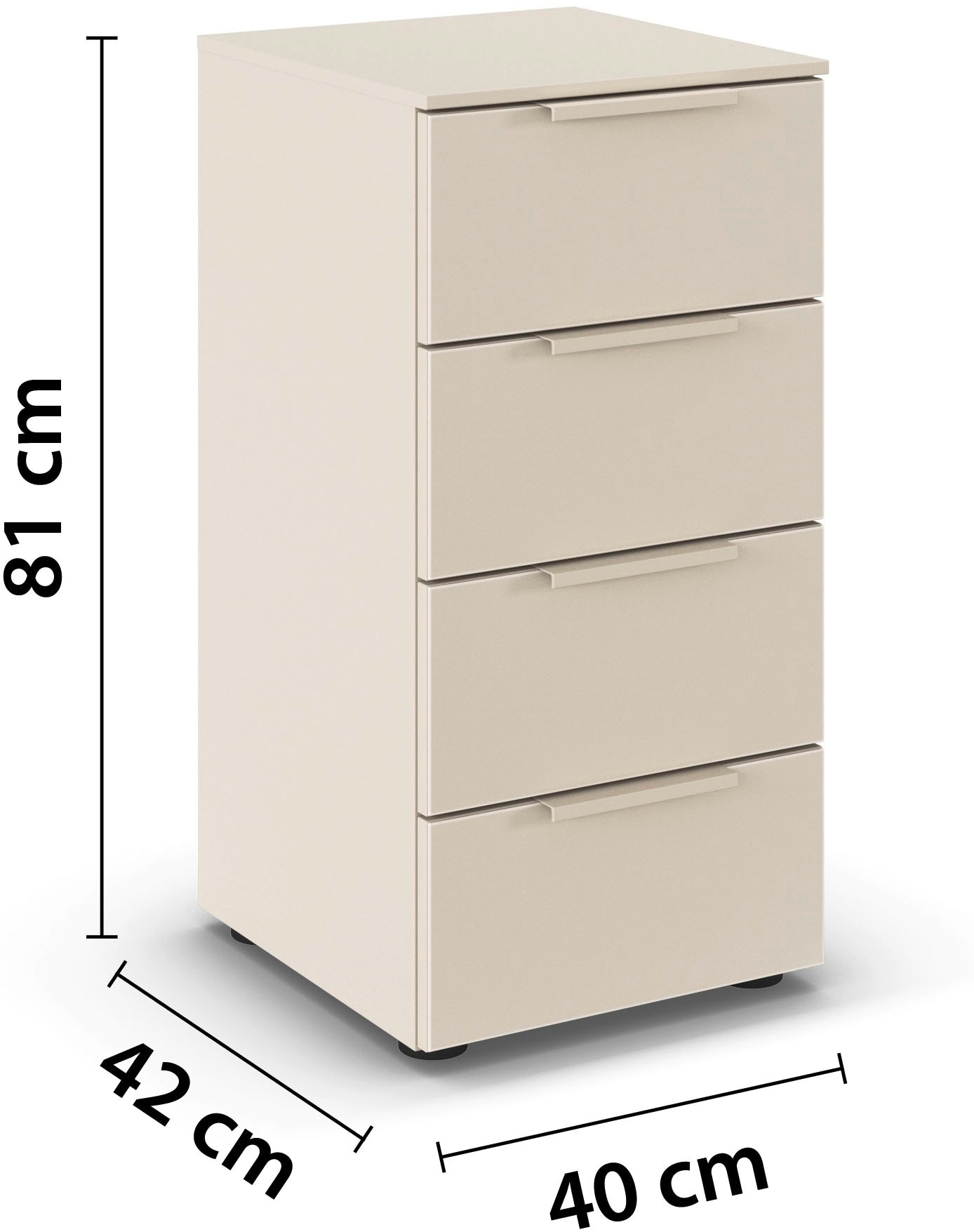 LeGer Home by Lena Gercke Kommode »Kommode Sideboard Schubladenkommode SERINA eleganter Eyecatcher«, mit 4 Schubkästen sowie hochwertigen Metallgriffen MADE IN GERMANY