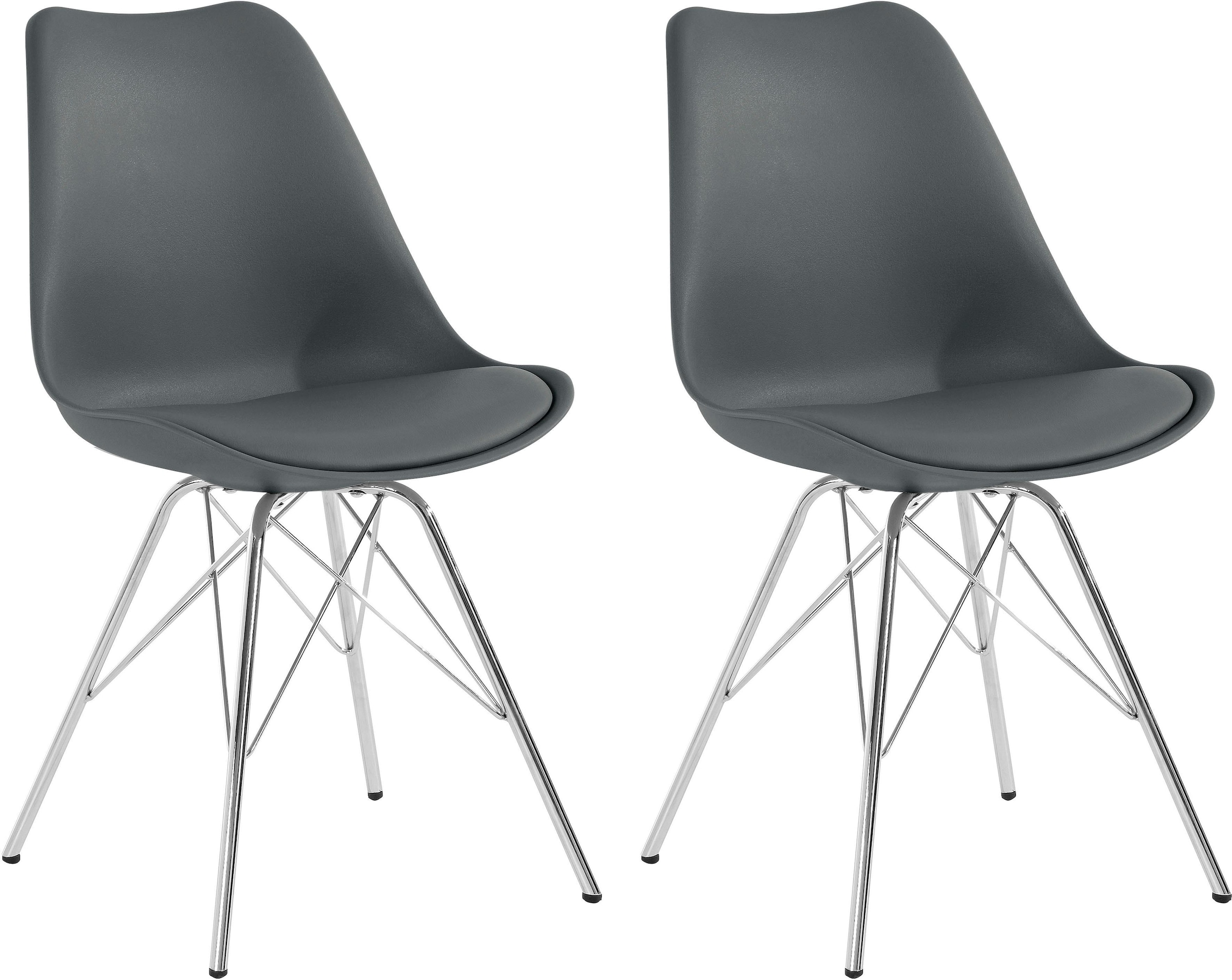 Homexperts Esszimmerstuhl »Ursel 03«, (Set), 2 St., Kunstleder, Sitzschale  mit Sitzkissen in Kunstleder online kaufen
