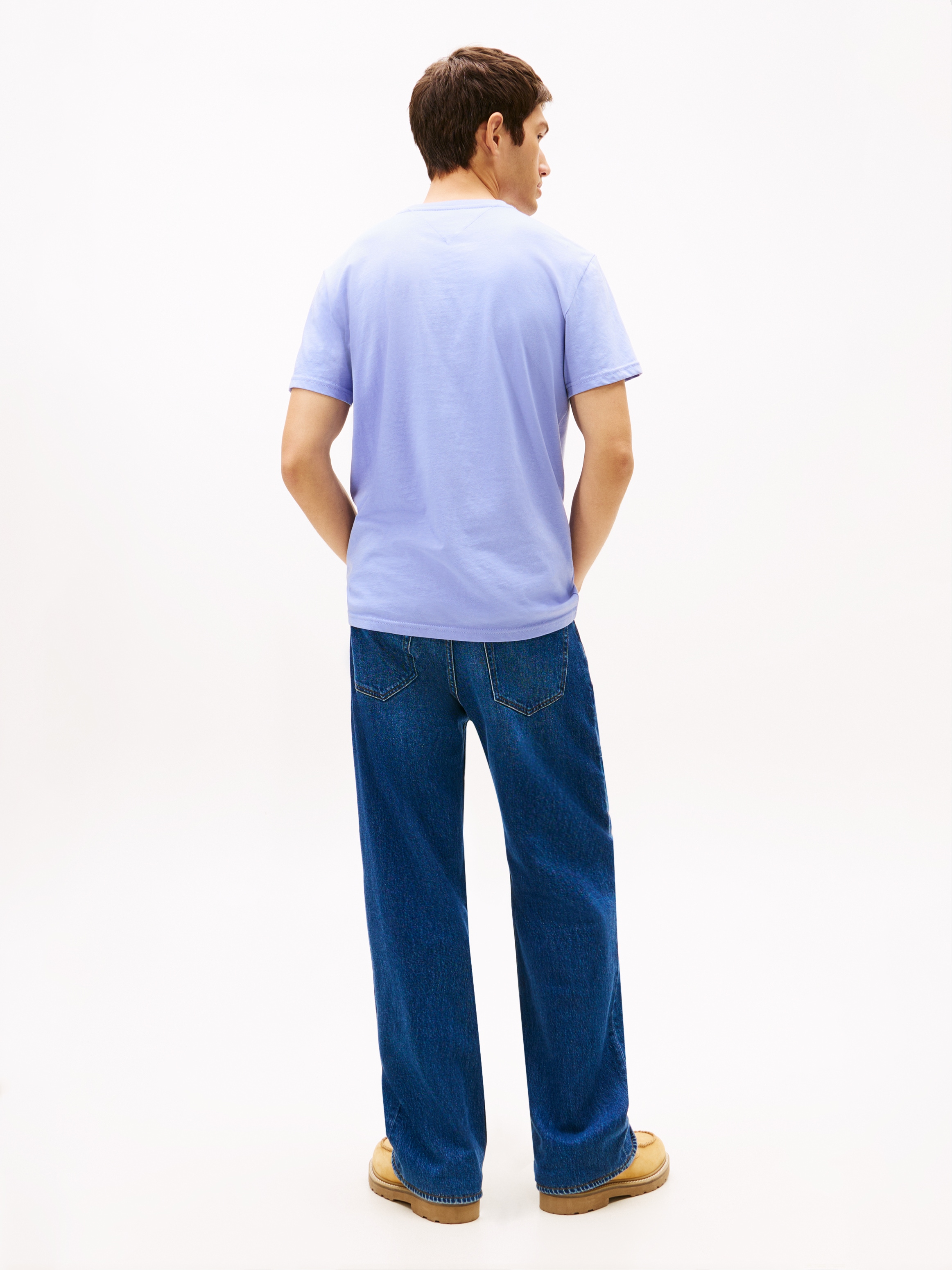 Tommy Jeans T-Shirt »TJM SLIM FIT ESSENTIAL FLAG« mit Rundhalsausschnitt