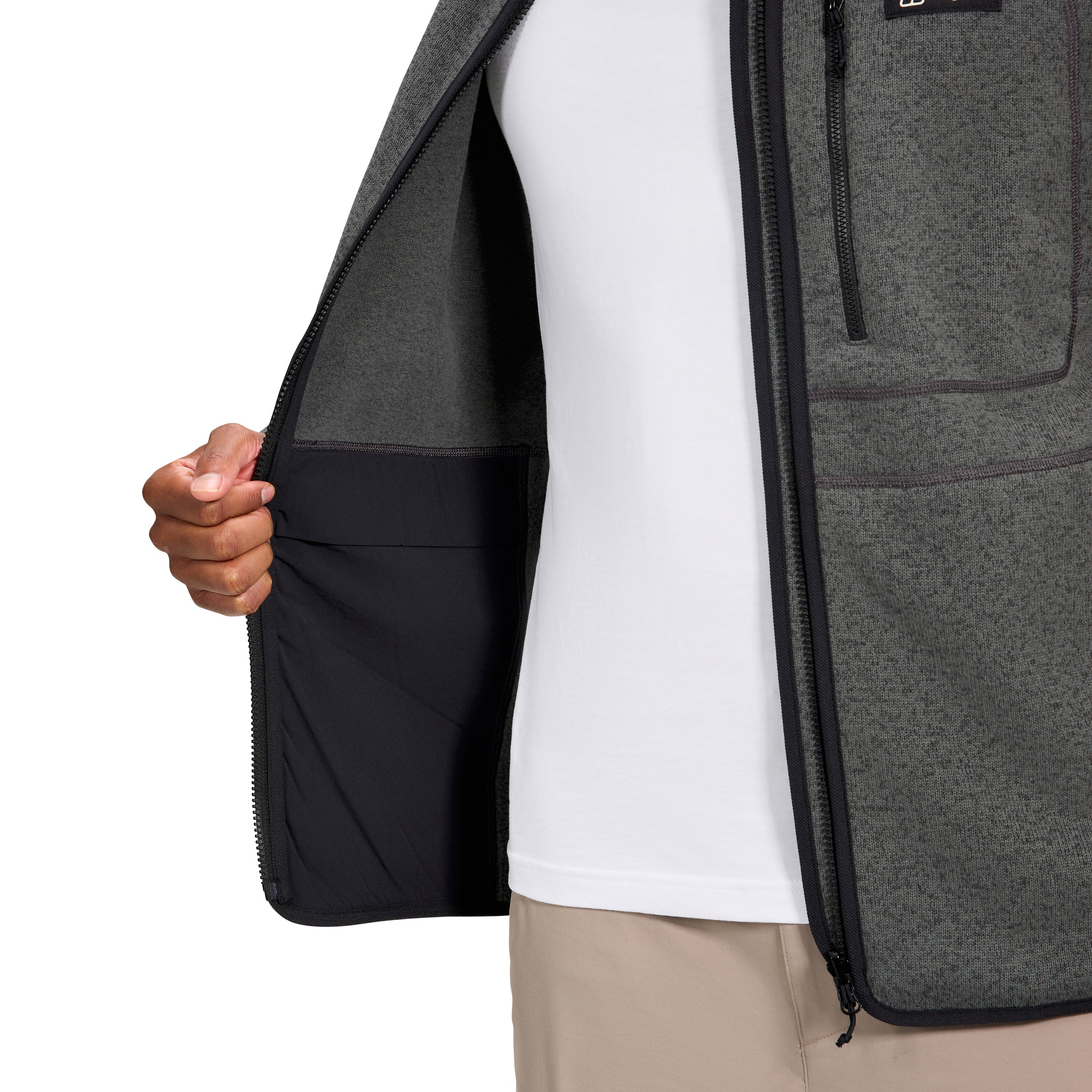 Berghaus Strickfleecejacke »ASTERBY IA JACKET« mit vier Taschen, pflegeleicht, wärmeisolierendes Fleece