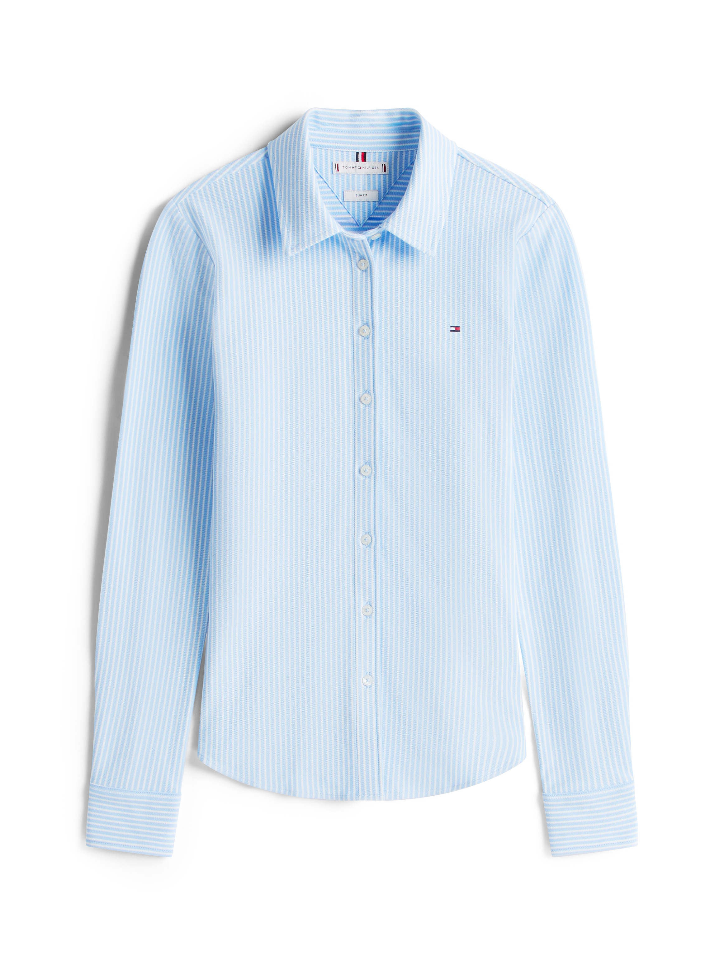 Tommy Hilfiger Poloshirt »1985 SLIM PIQUE BTN DOWN LS mit Polokragen und Label«, Baumwollmischung, slim fit
