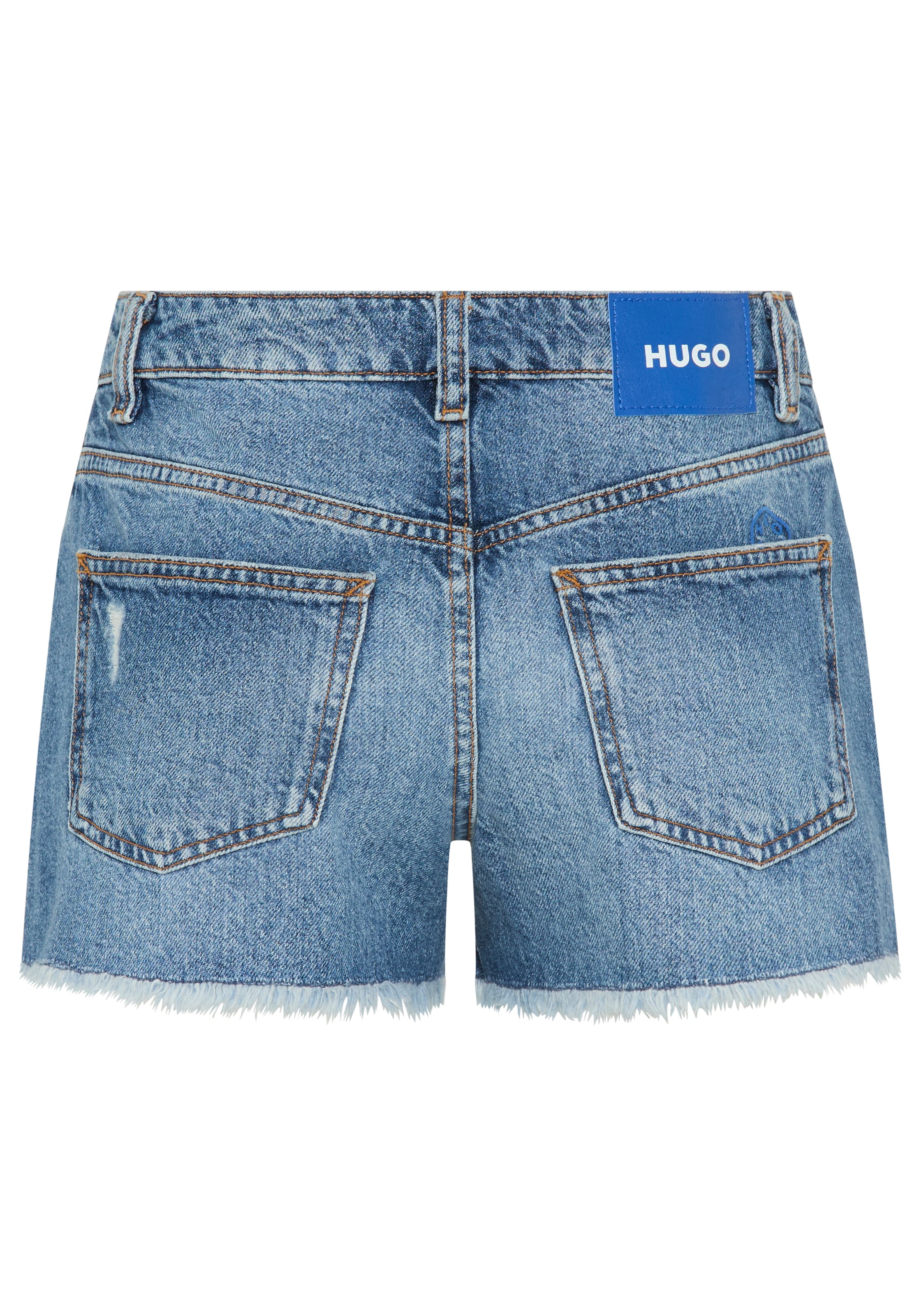 HUGO Blue Jeansshorts »Galimon« mit Destroyed-Effekten, Mid Rise