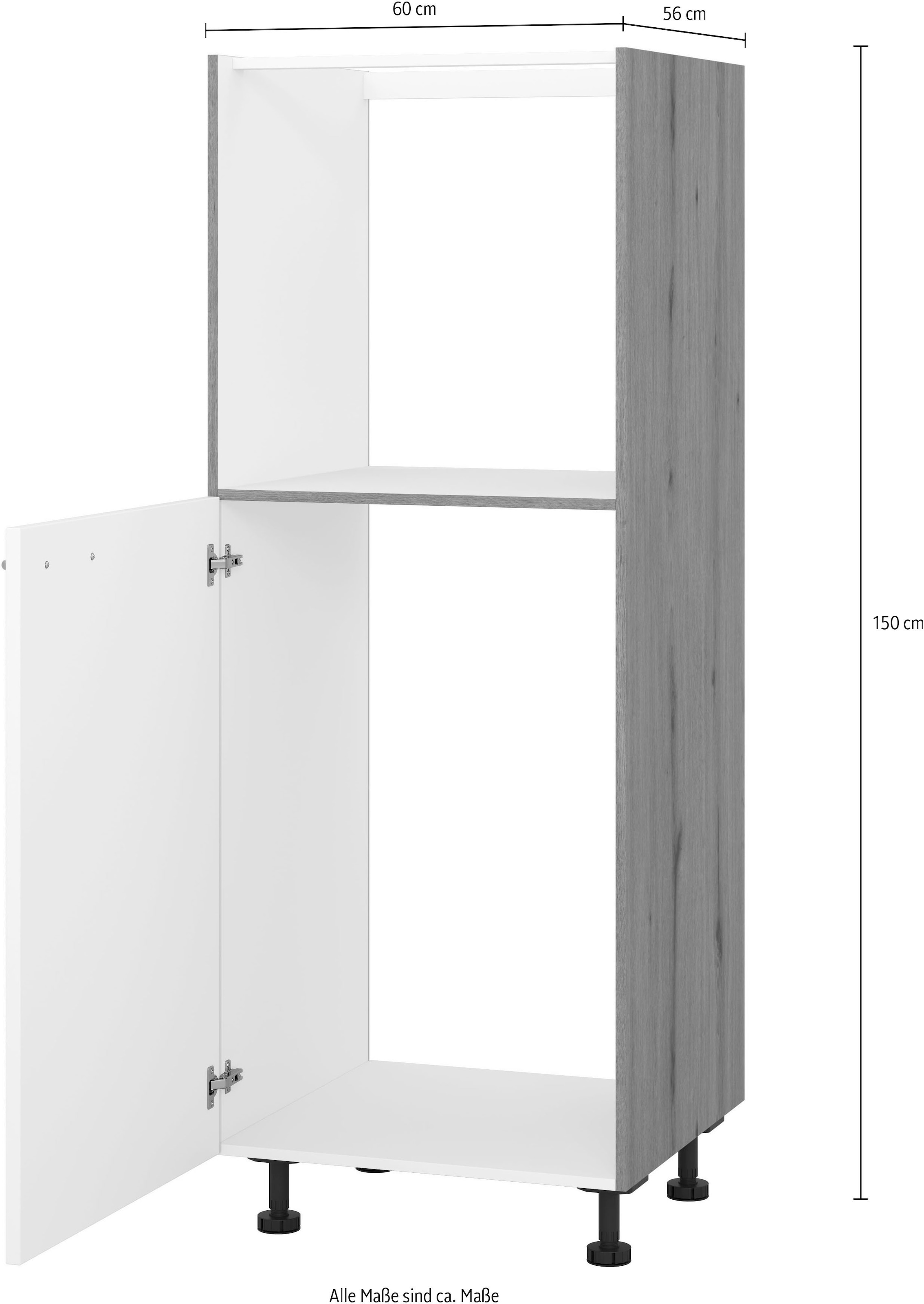 KOCHSTATION Backofen/Kühlumbauschrank »"KS-Scafa"«, Breite/Höhe: 60/150 cm, wahlweise Türanschlag rechts oder links