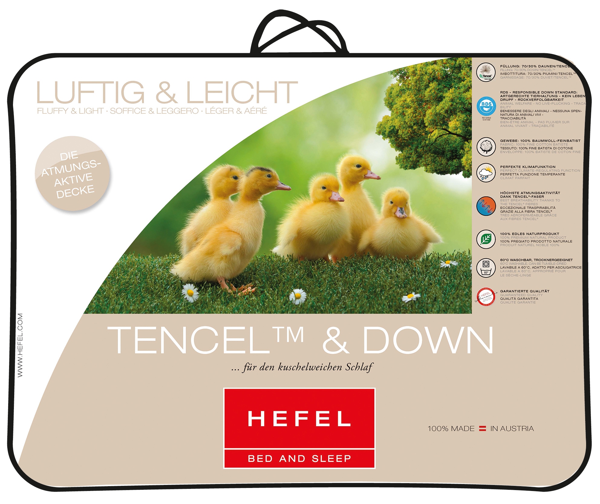 Hefel Sommerbettdecke »Tencel & Down«, leicht, (1 St.) online bei OTTO