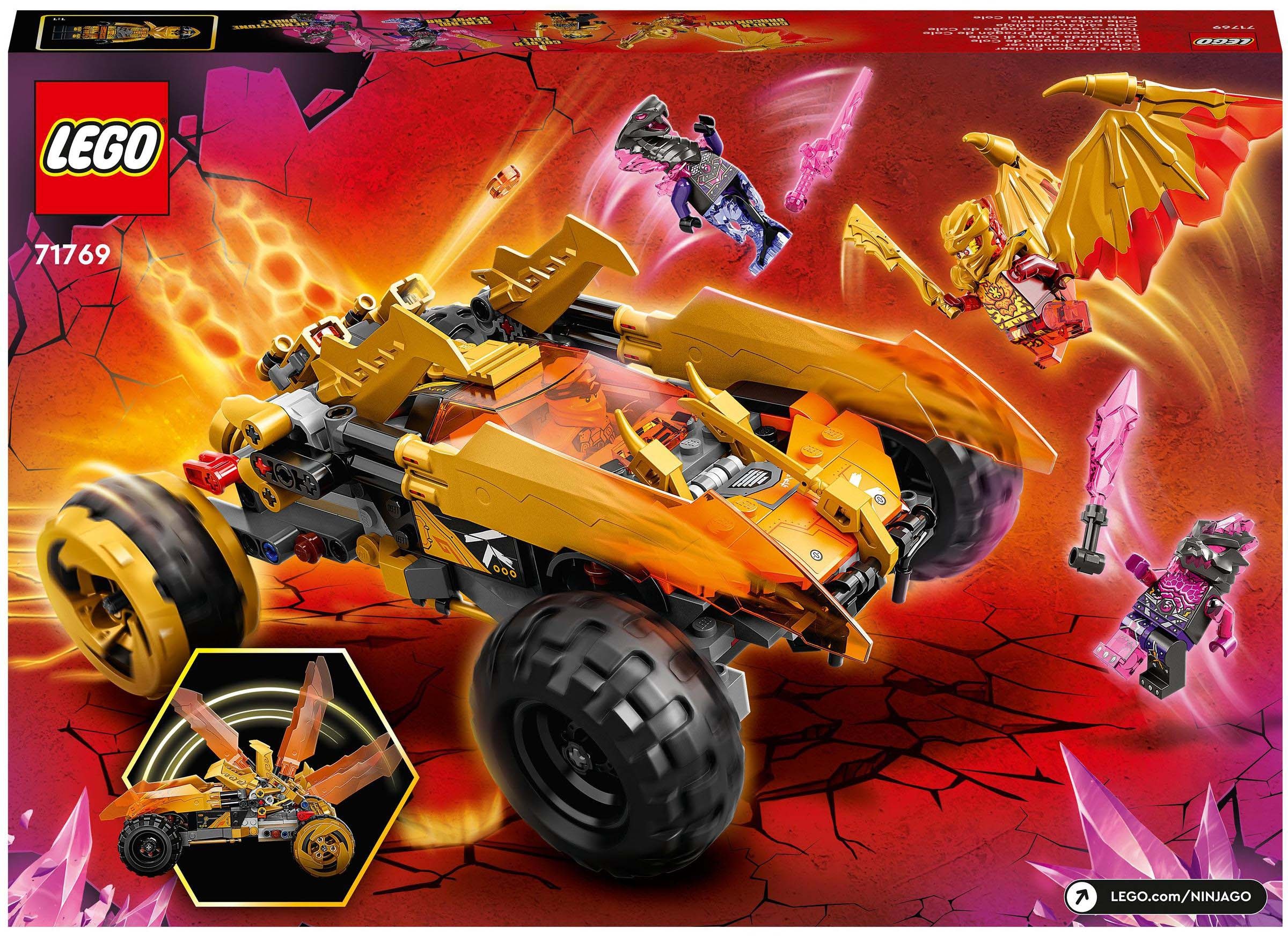 LEGO® Konstruktionsspielsteine »Coles Drachen-Flitzer (71769), LEGO® NINJAGO«, (384 St.), Made in Europe