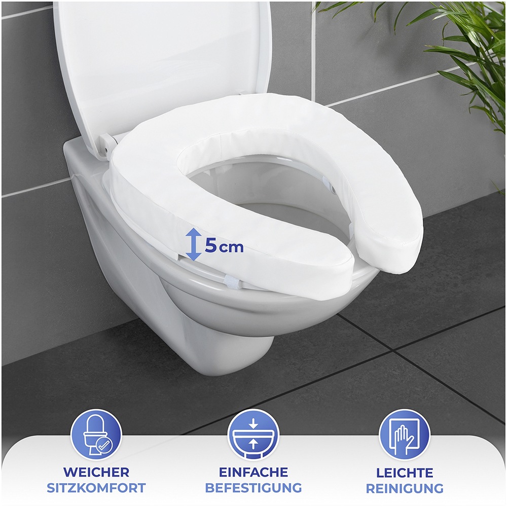 Maximex Bezug-Toilettensitzerhöhung »WC-Sitzpolster SOFT«, (1 St.), Ersatzbezug für Komfort WC-Sitzerhöhung 2 in 1, abwischbar