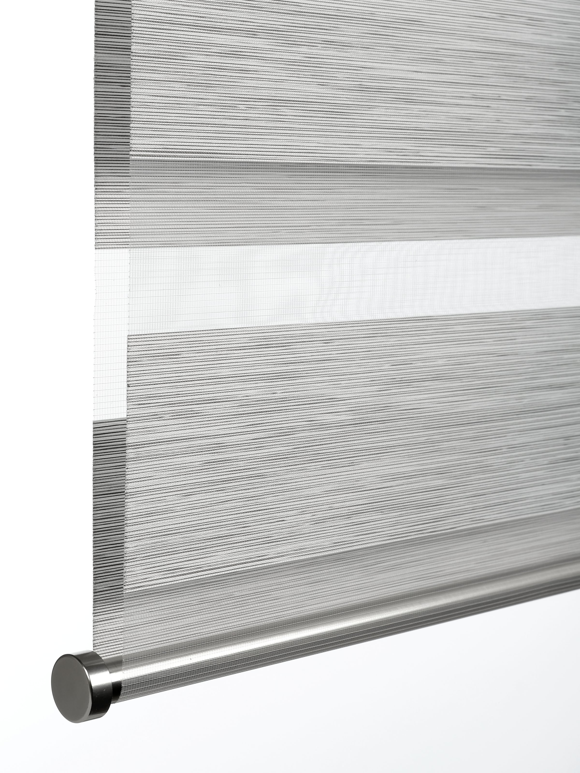 GARDINIA Doppelrollo »de luxe«, halbtransparent, Sichtschutz, mit Bohren/ohne Bohren, freihängend, hochwertiges Gesamtkonzept mit silbernen Metallkomponenten