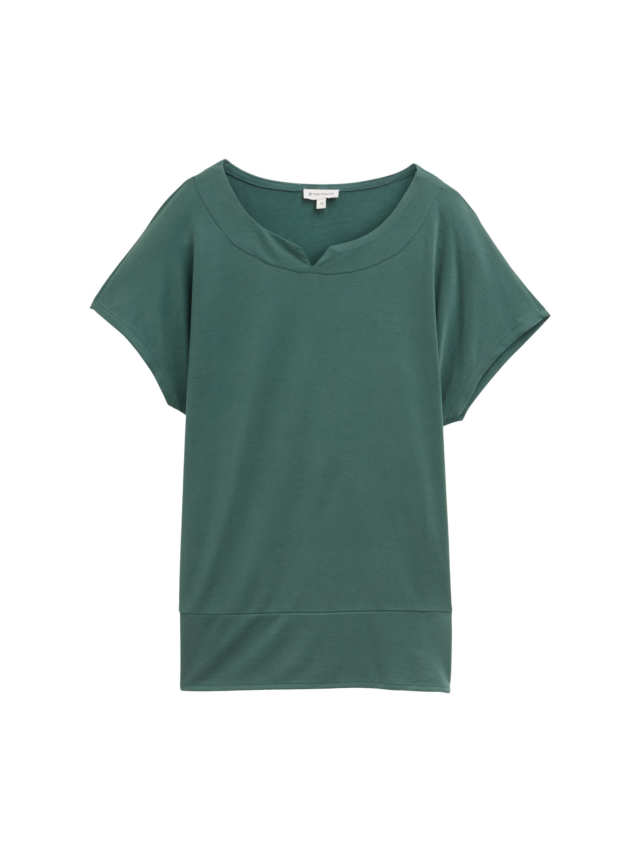 TOM TAILOR T-Shirt mit geschlitztem Rundhalsaussschnitt