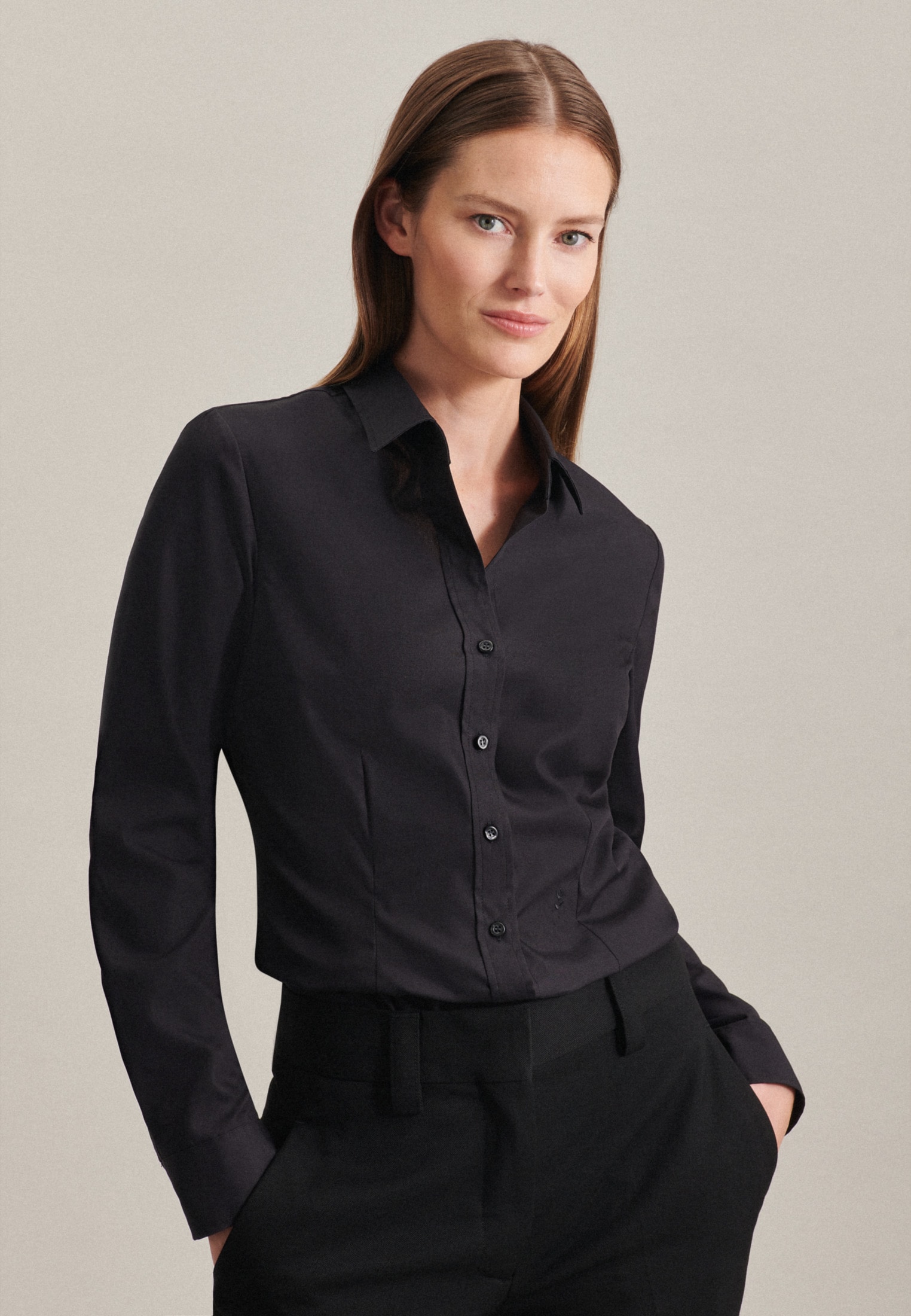seidensticker Hemdbluse, Kragen Uni