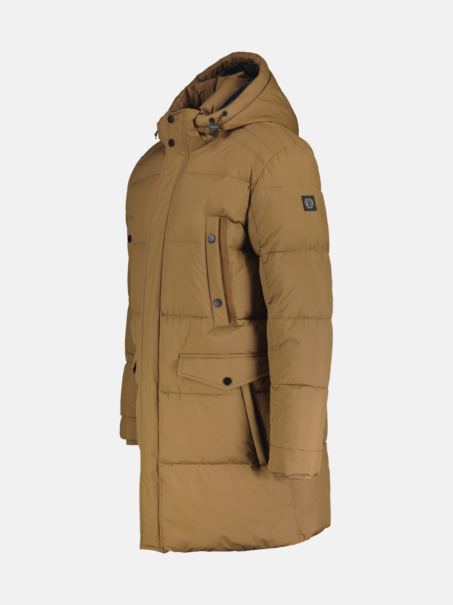 LERROS Steppjacke »LERROS Lange Steppjacke im Parka-Design, dick gefüttert«, mit Kapuze, Wasser- und windabweisend, atmungsaktiv