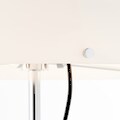 elbgestoeber Stehlampe »elbhelm«, E27, chromfarben, mit weißem Schirm, höhenverstellbar, H: 140cm