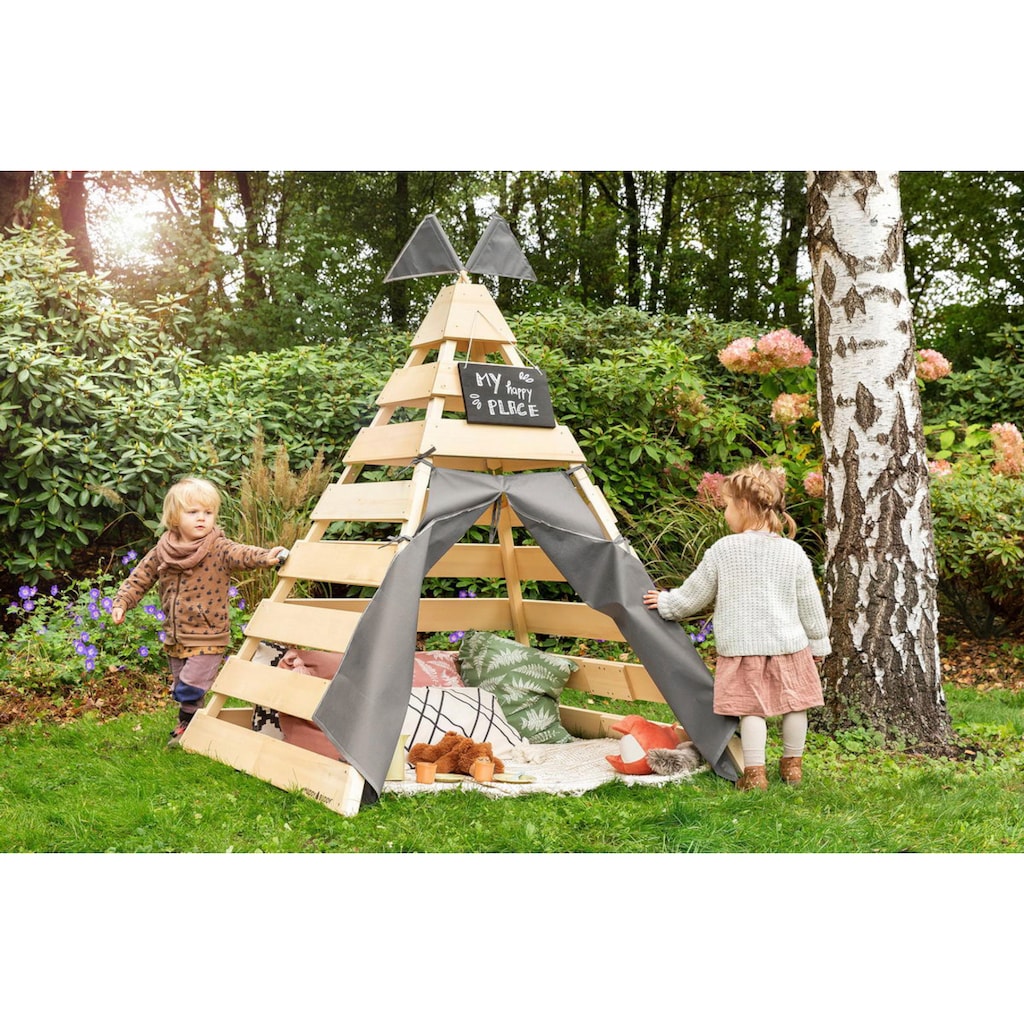 MUDDY BUDDY® Spielhaus »Tipi-Zelt Dreamer«, Holzschutz vorbehandelt, BxTxH: 135x135x170 cm