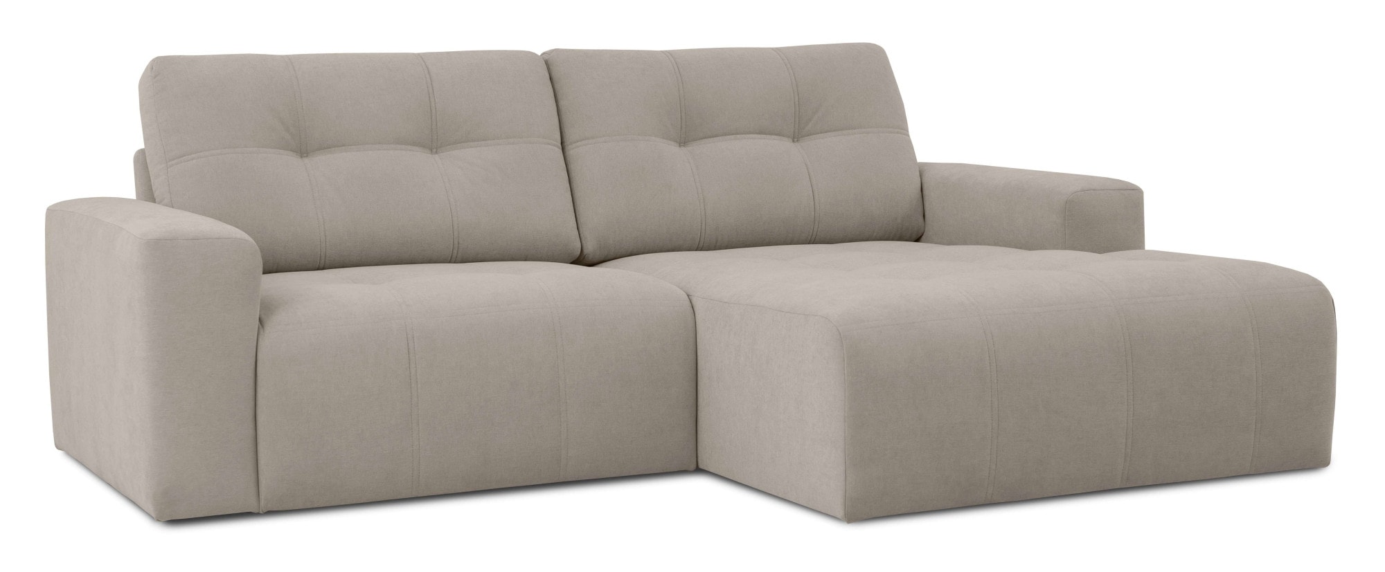 Home affaire Ecksofa »Turnon, Lounge-sofa, Breite 221 cm«, Chenille, mit Knopf- und Doppelsteppung, elegantes Aussehen