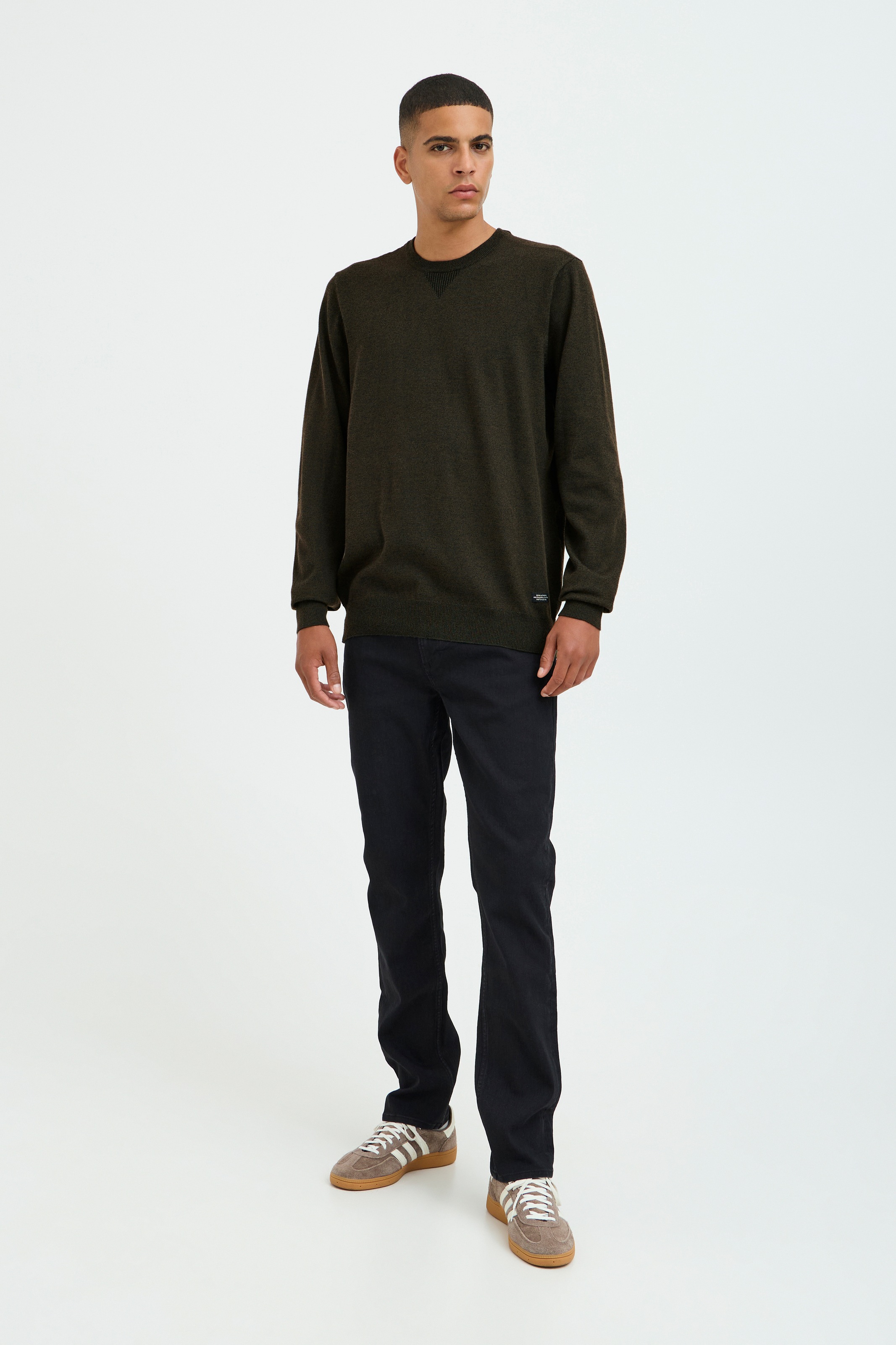 Blend Rundhalspullover »Pullover« Kunstfaser,