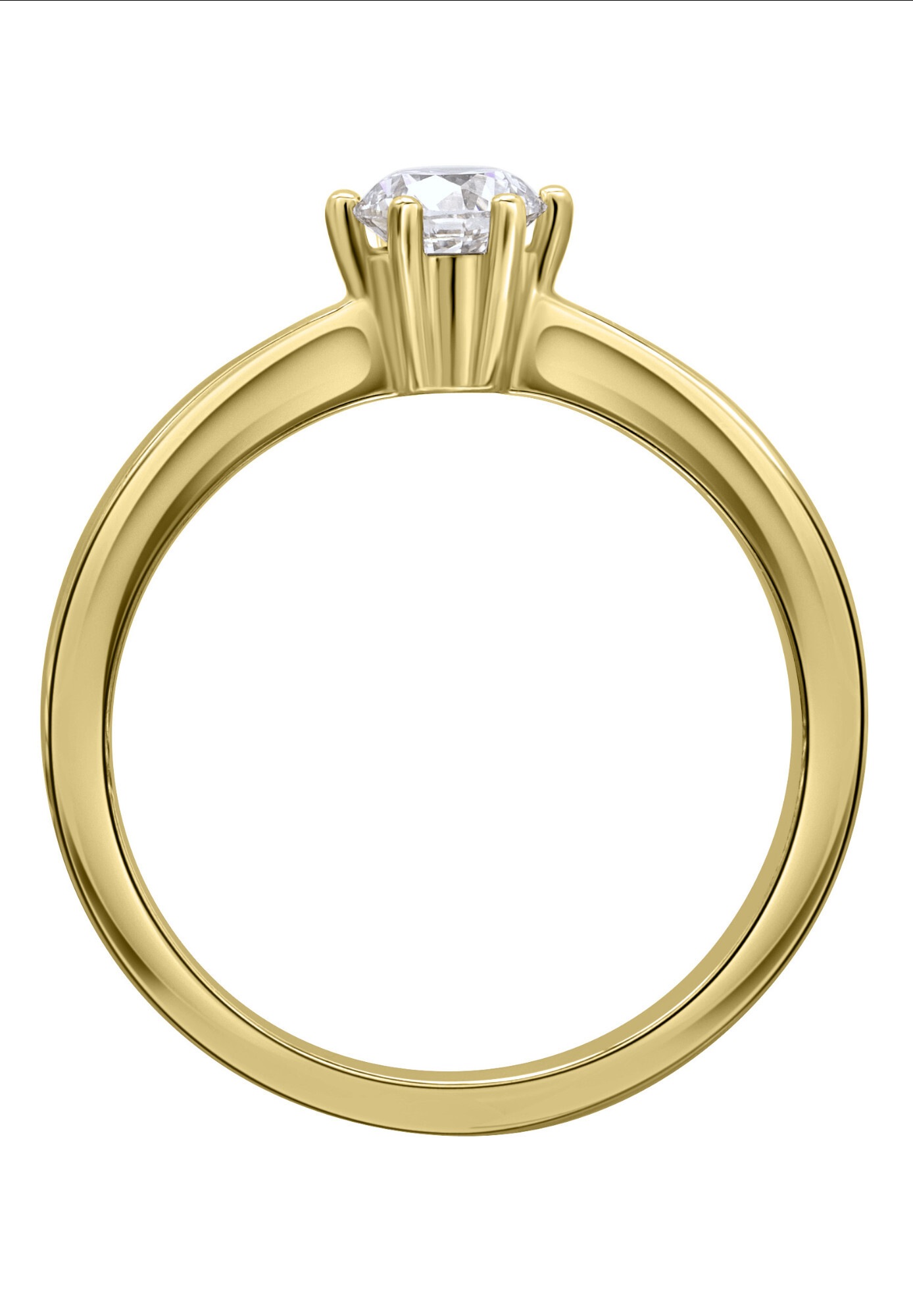 ONE ELEMENT Diamantring »0.15 ct Diamant Brillant Ring aus 585 Gelbgold«