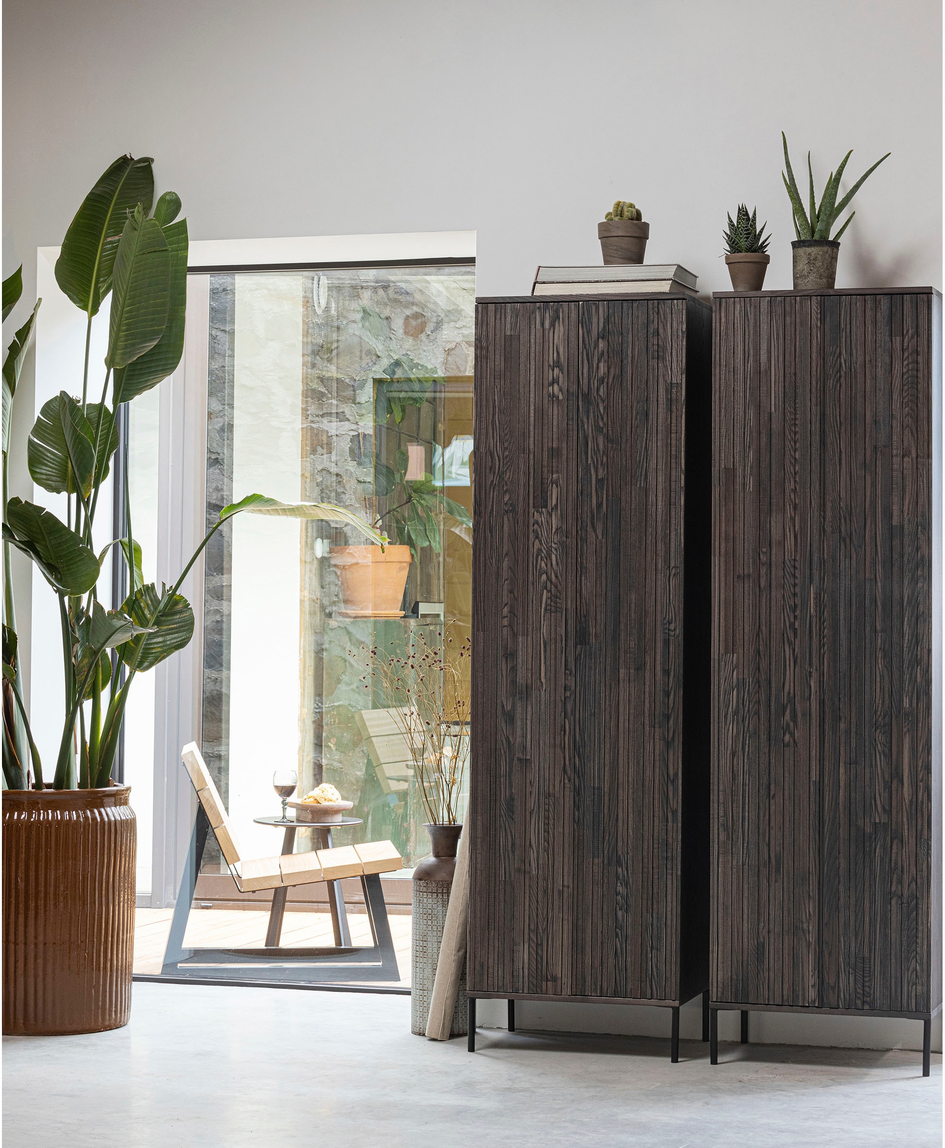 WOOOD Garderobenschrank »New Gravure, Mehrzweckschrank mit 5 Fächern«, mit grafischen Relieftüren, Breite 60 cm