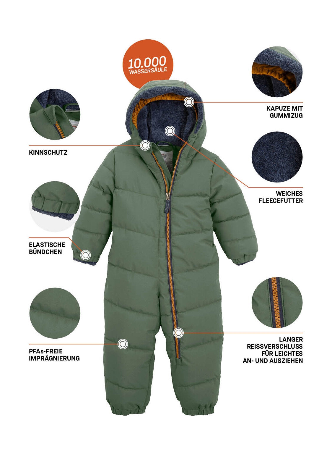 first instinct by killtec Overall »FIOW 32 MNS ONPC«, Wind- und wasserabweisender Schneeanzug, innen warmes Teddyfleece