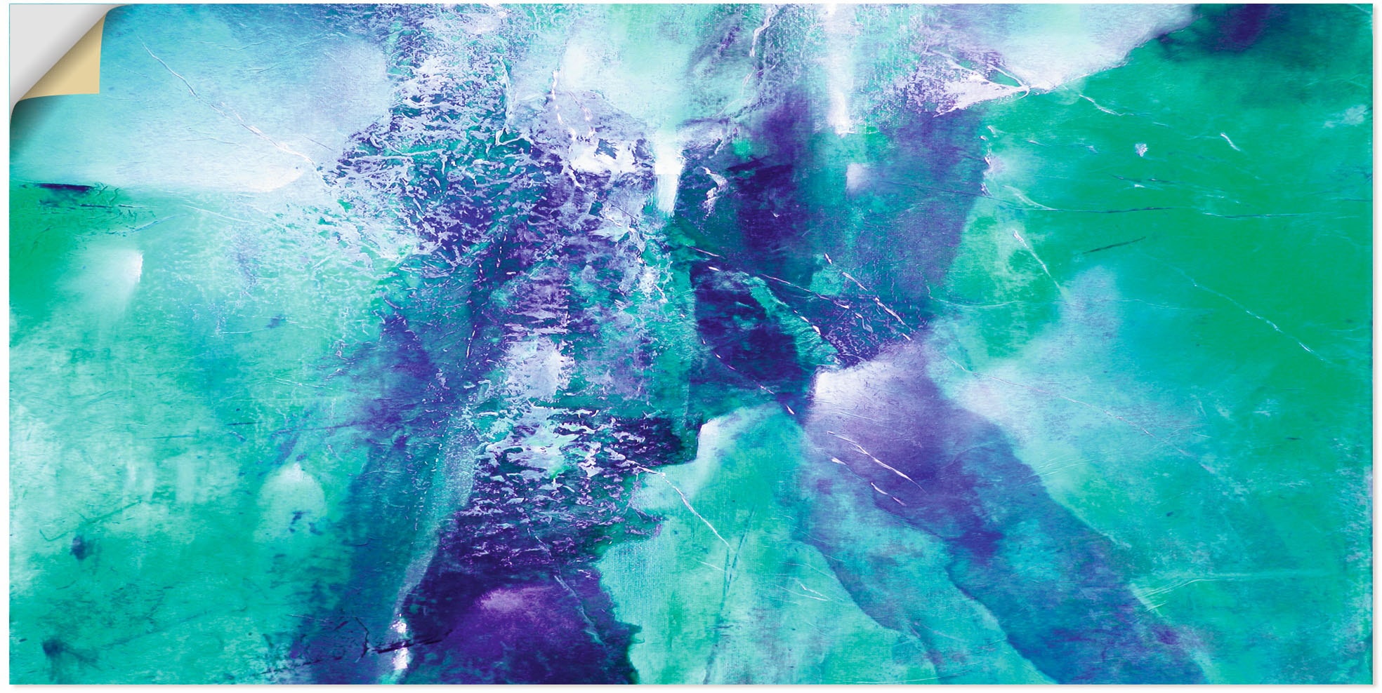 Artland Wandbild »Abstrakte Komposition grün und violett«, Gegenstandslos, (1  St.), als Alubild, Leinwandbild, Wandaufkleber oder Poster in versch. Größen  bestellen bei OTTO