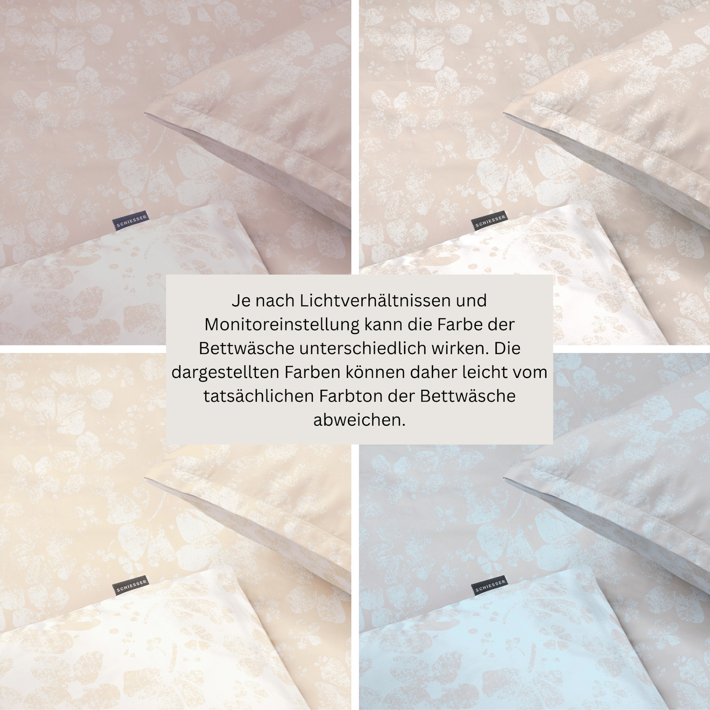 Schiesser Bettwäsche »Mona aus elegantem Baumwollsatin mit floralem Design« 2 tlg. MADE IN GREEN by OEKO-TEX®