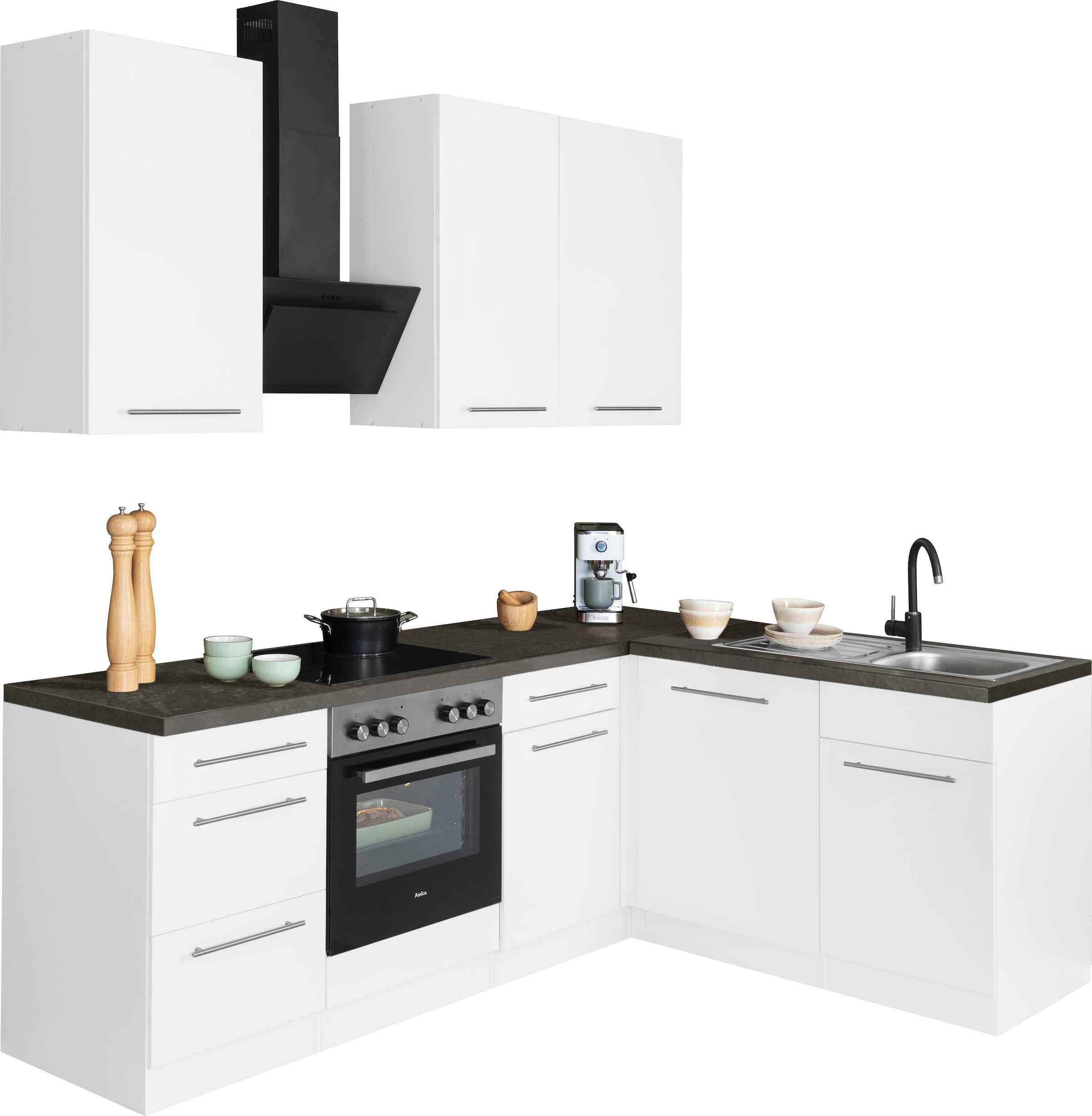 wiho Küchen Winkelküche OTTO 170 Shop x Stellbreite E-Geräte, 220 cm »Unna«, ohne kaufen im Online