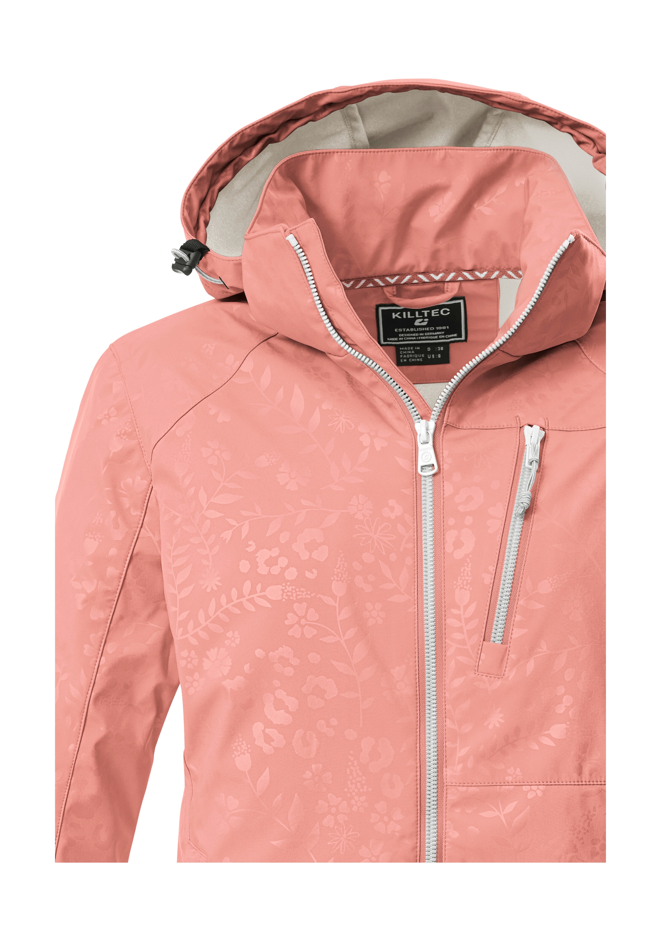 Killtec Softshelljacke »KOS 13 WMN SFTSHLL JCKT FLORAL« Wasserabweisende, winddichte Softshelljacke mit floralem Muster