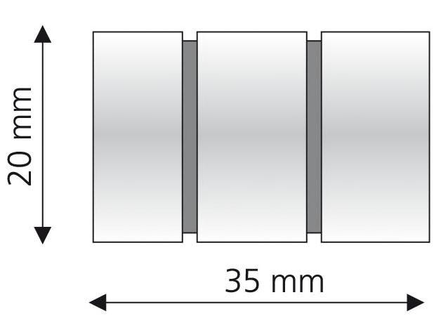 Liedeco Gardinenstangen-Endstück »Zylinder mit Rille«, (Set, 2 St.), für Gardinenstangen Ø 16 mm