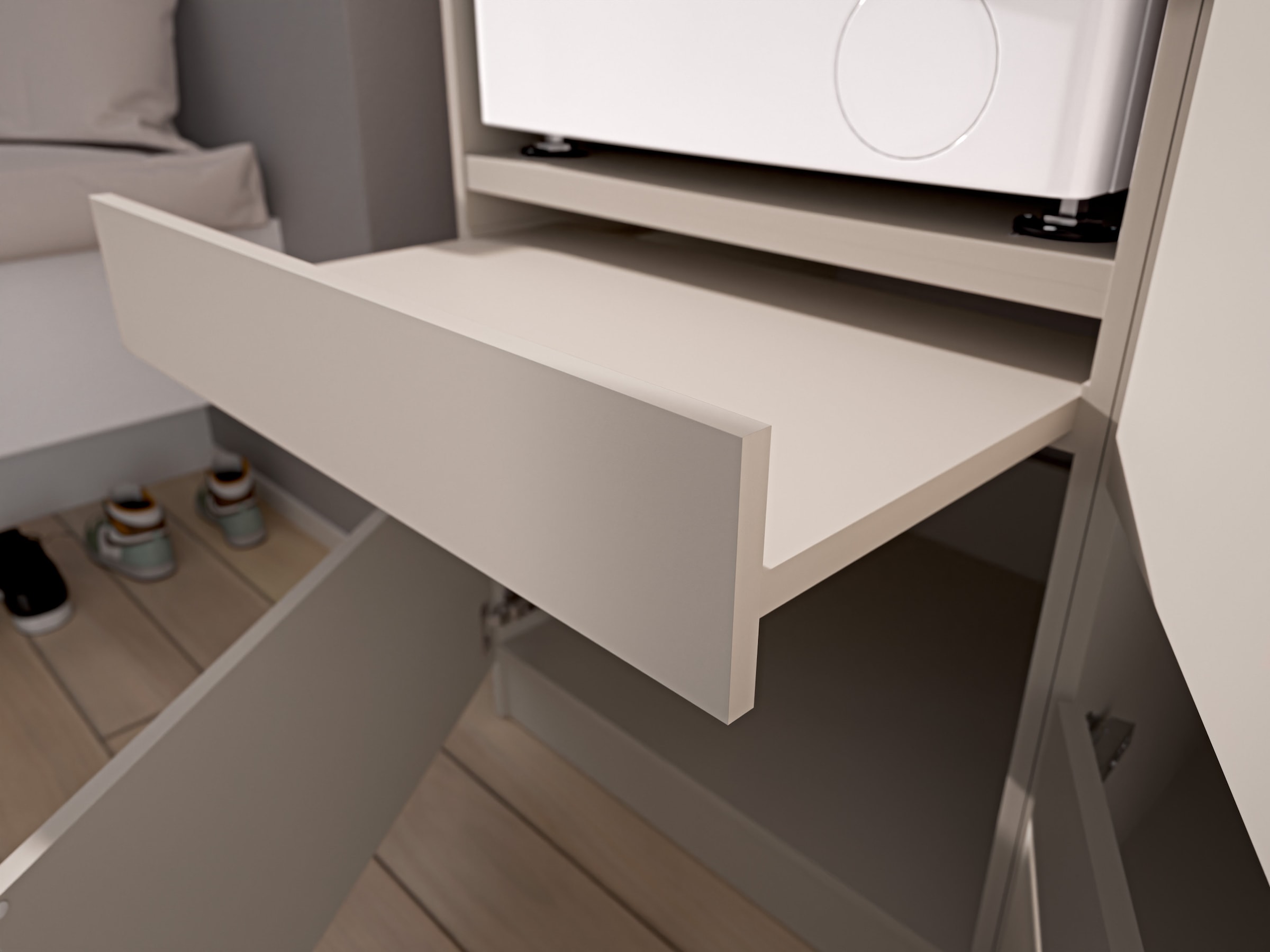 BASIC by Balculina Mehrzweckschrank-Set »Washhome B/T/H 186x68x200 cm« 3 Stk. tlg.