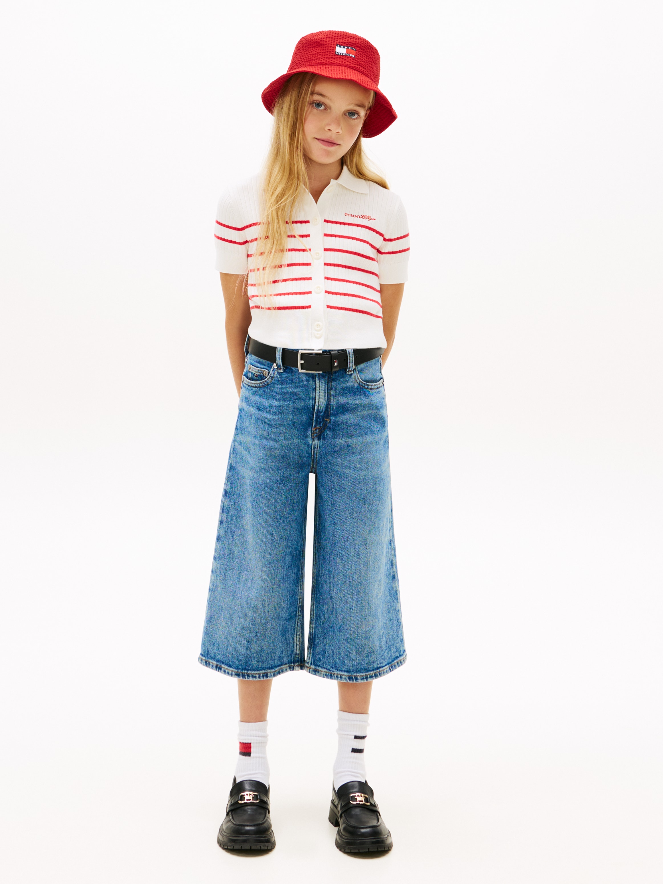 Tommy Hilfiger Strickjacke »SWEATER RIB POLO SS« Kinder bis 16 Jahre, regular fit