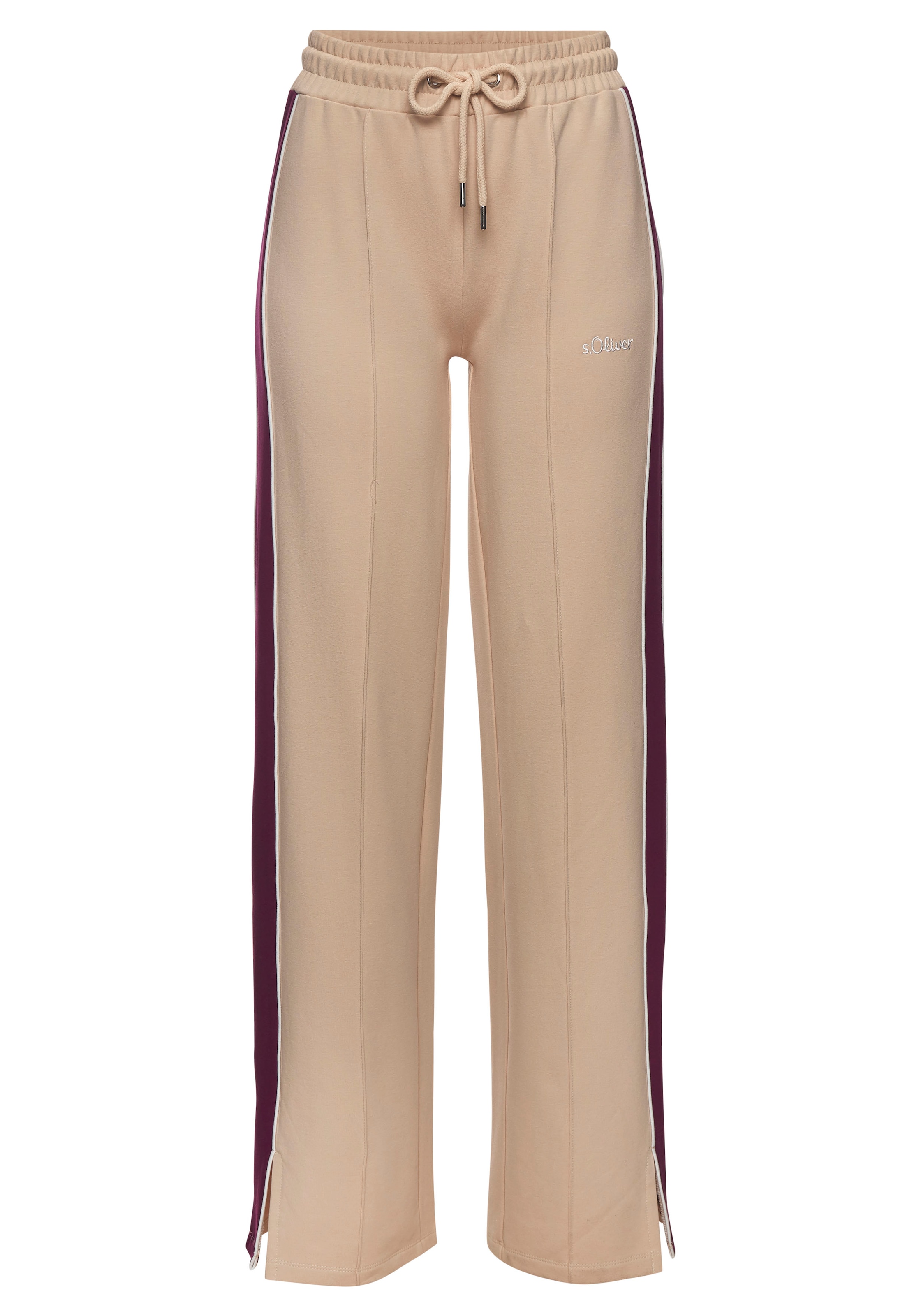 s.Oliver Sweathose  Loumngehose mit Kontraststreifen und Pipings, Loungewear