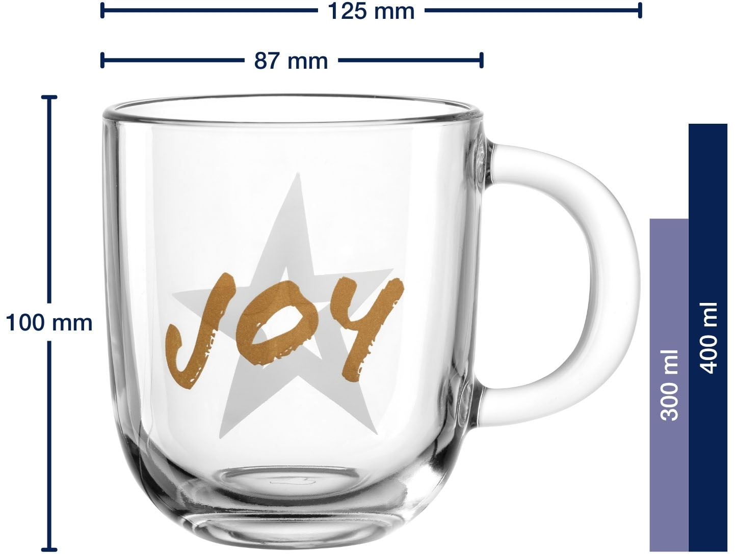 LEONARDO Tasse »SILENZIO mit Spruch« -JOY-, 400ml