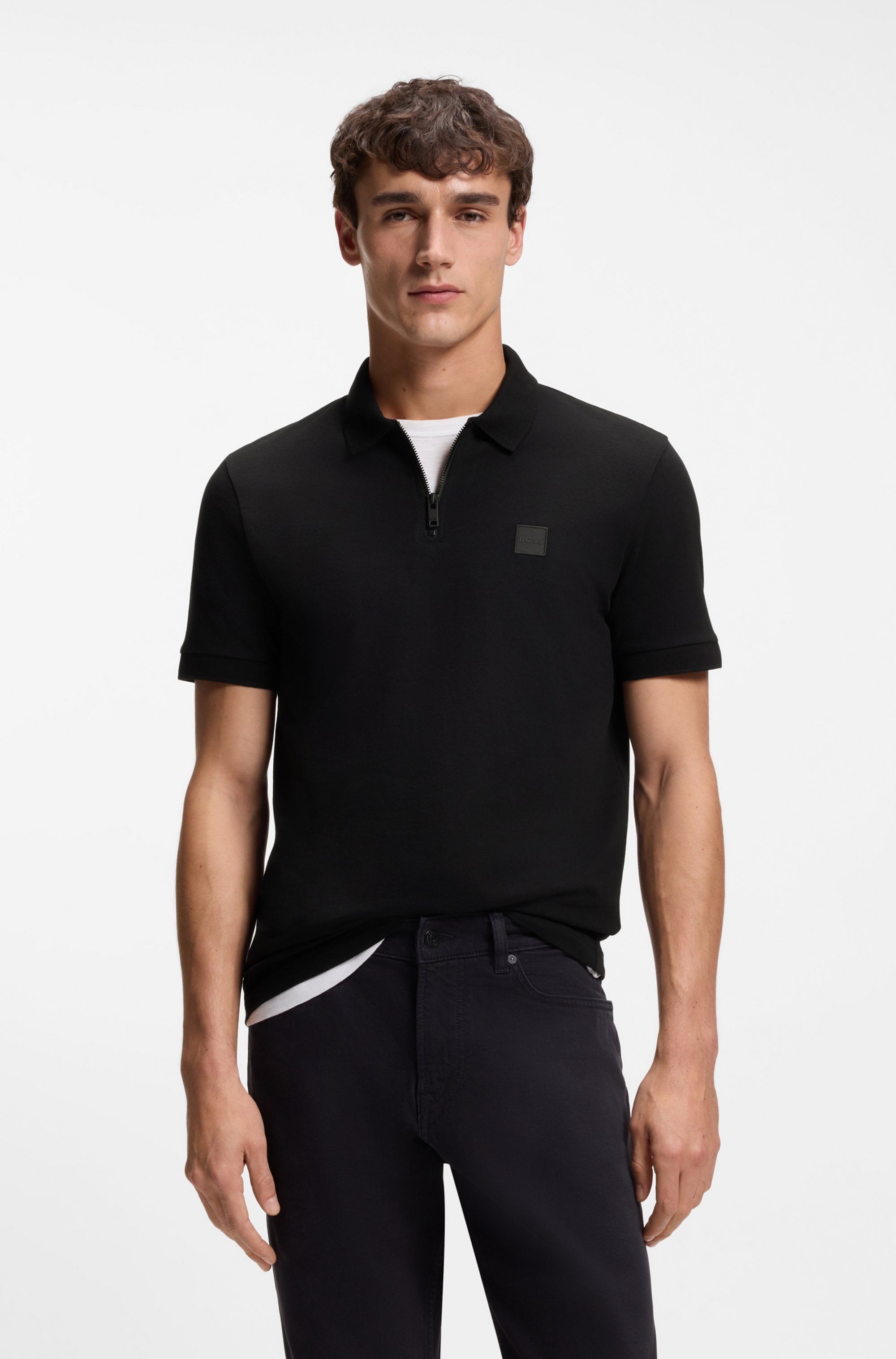 BOSS ORANGE Poloshirt »Passerzip« mit Polokragen