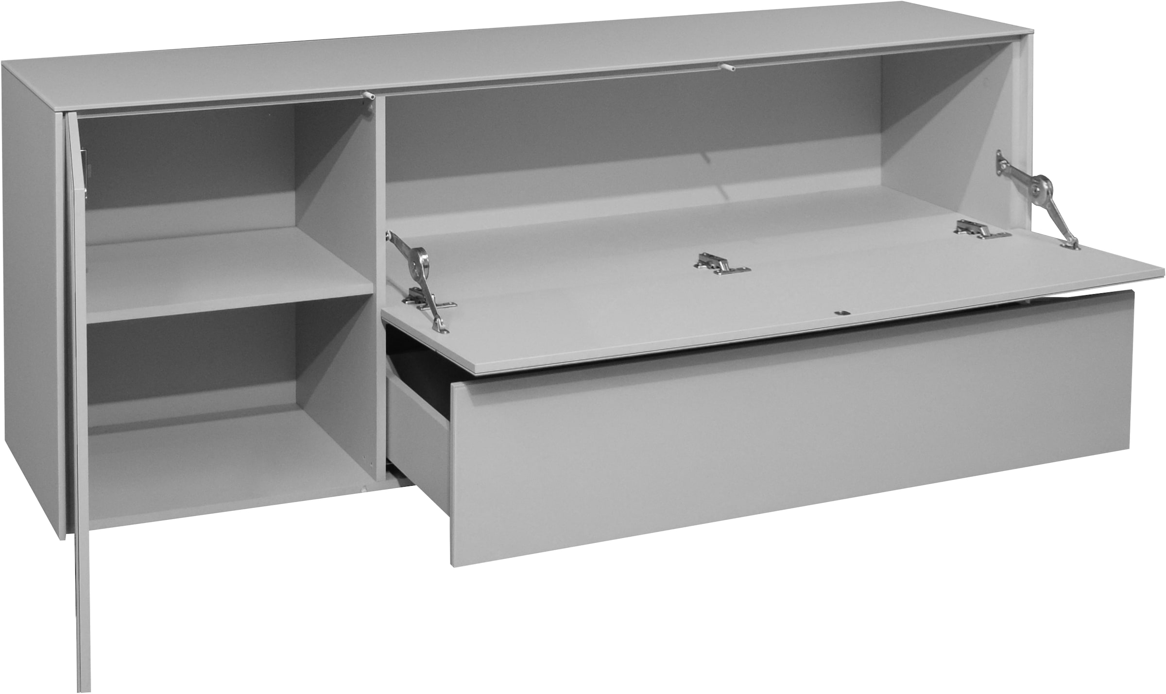 Mäusbacher Lowboard »Imola TOPSELLER!«, Mäusbacher Lowboard, mit Glasfront und Glasoberplatte, 1 Schublade