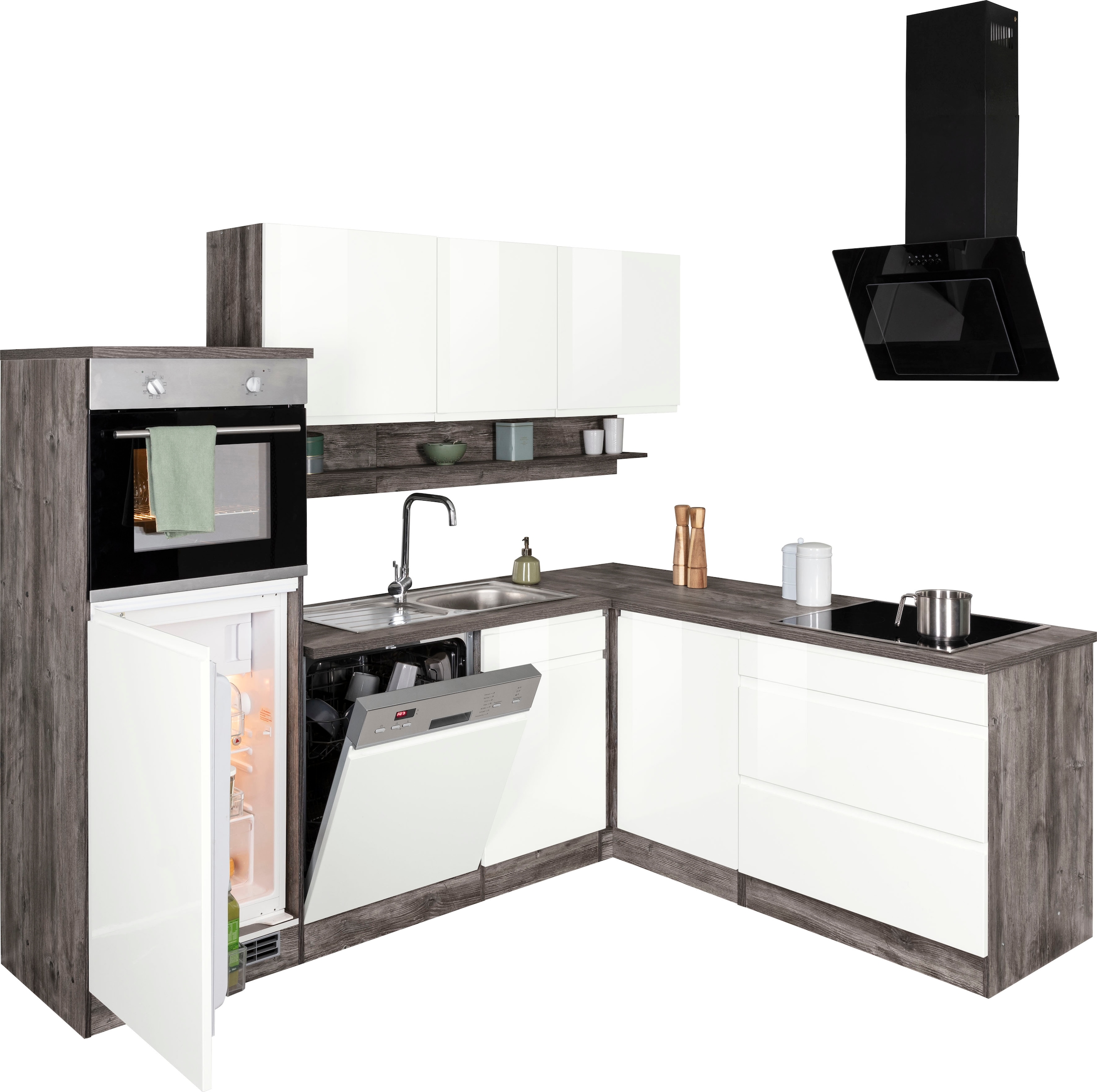 KOCHSTATION Winkelküche »KS-Virginia« Stellbreite 230/190 cm, ohne E-Geräte