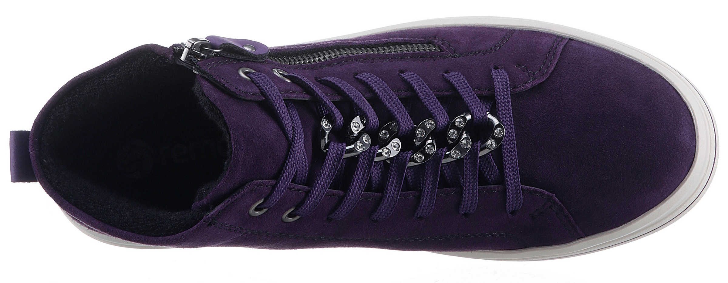 Remonte Plateausneaker »Elisabeth Hurley-Collection«, Freizeitschuh, High-Top-Sneaker, Schnürer, seitlicher Reißverschluss