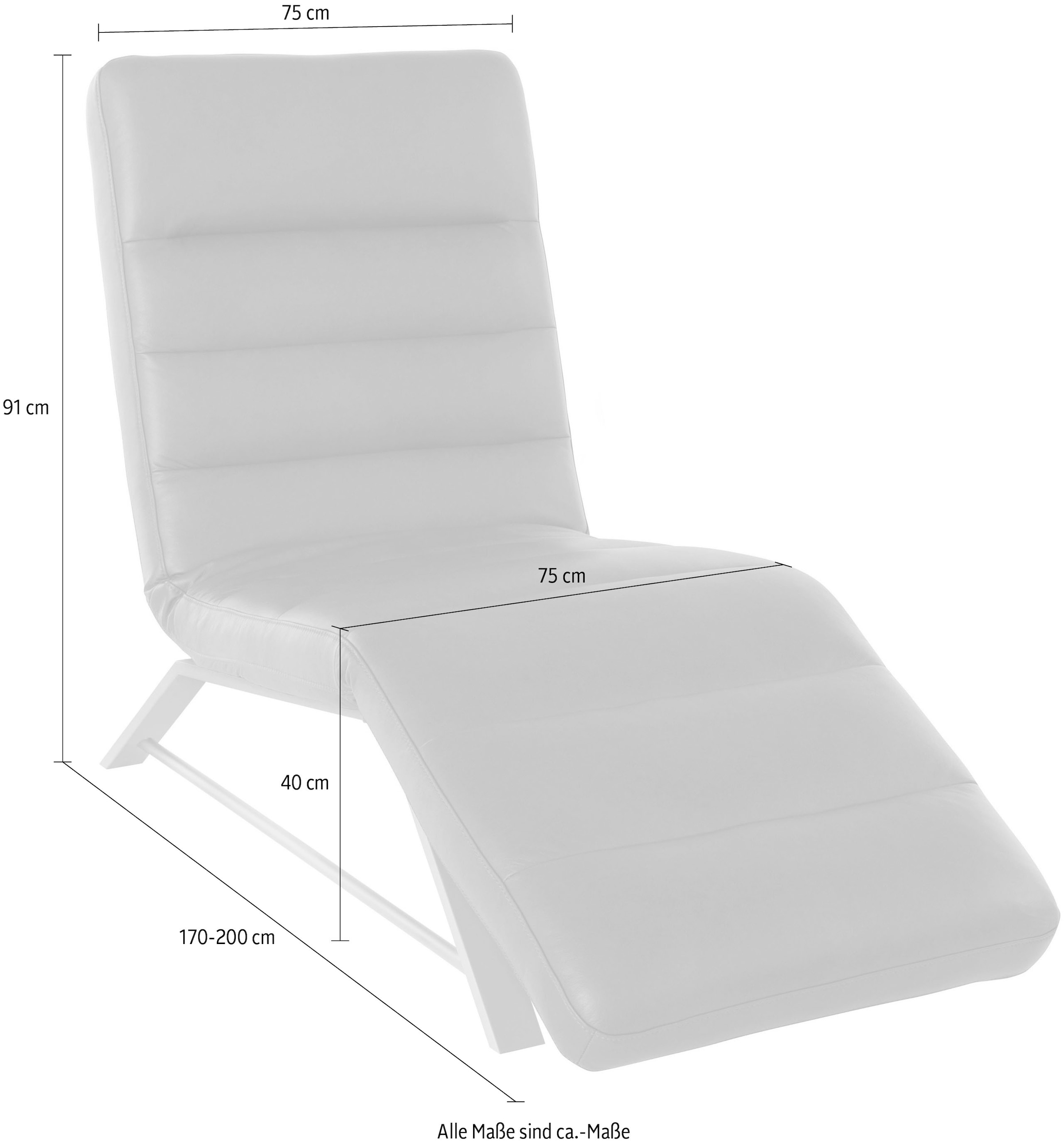 W.SCHILLIG Relaxliege »daily dreams« Funktionsliege wahlweise mit Motor, Gestell Chrom, Breite 75 cm