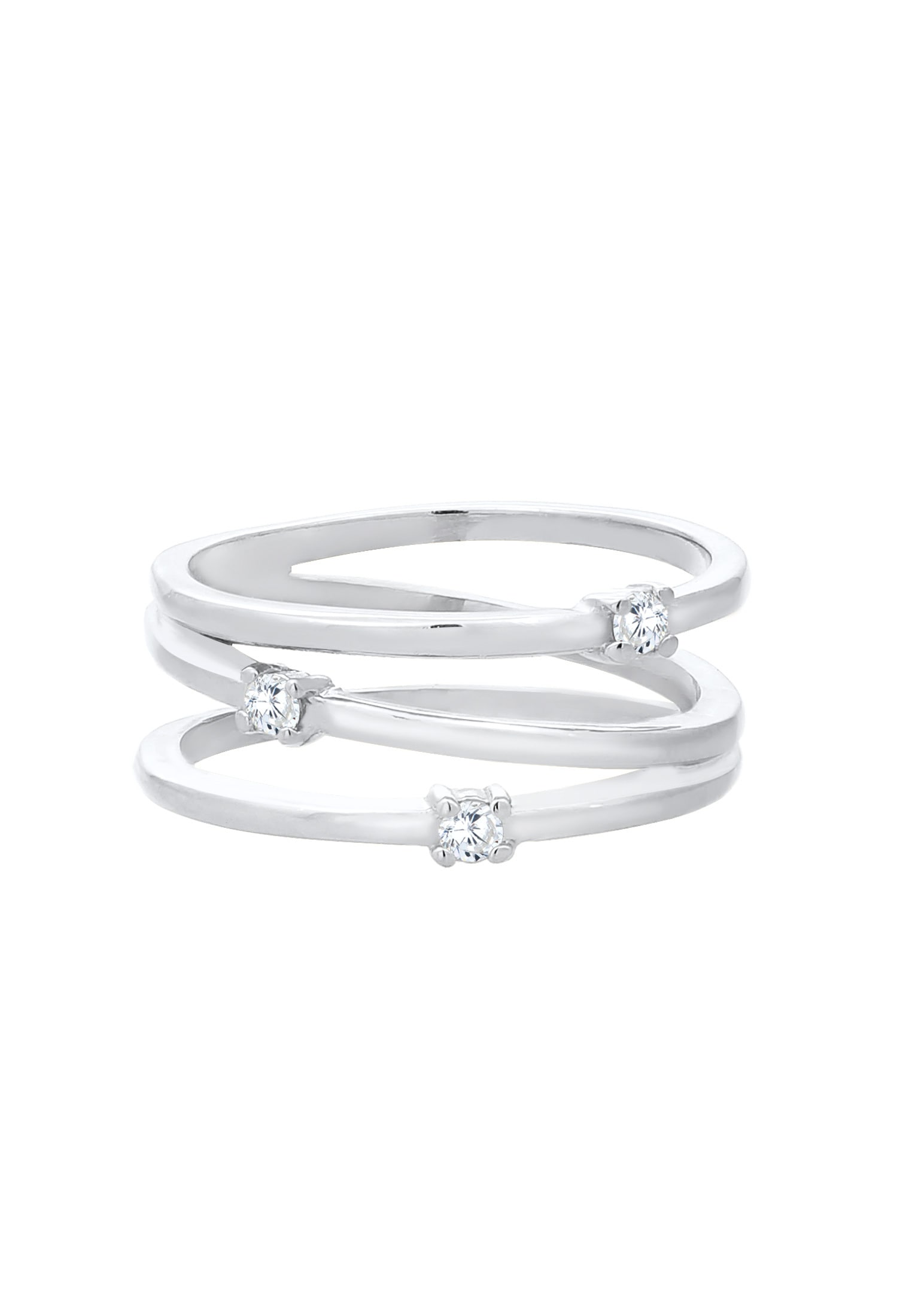 Elli Silberring »Ring Wickelring Zirkonia Filigran 925 Silber«