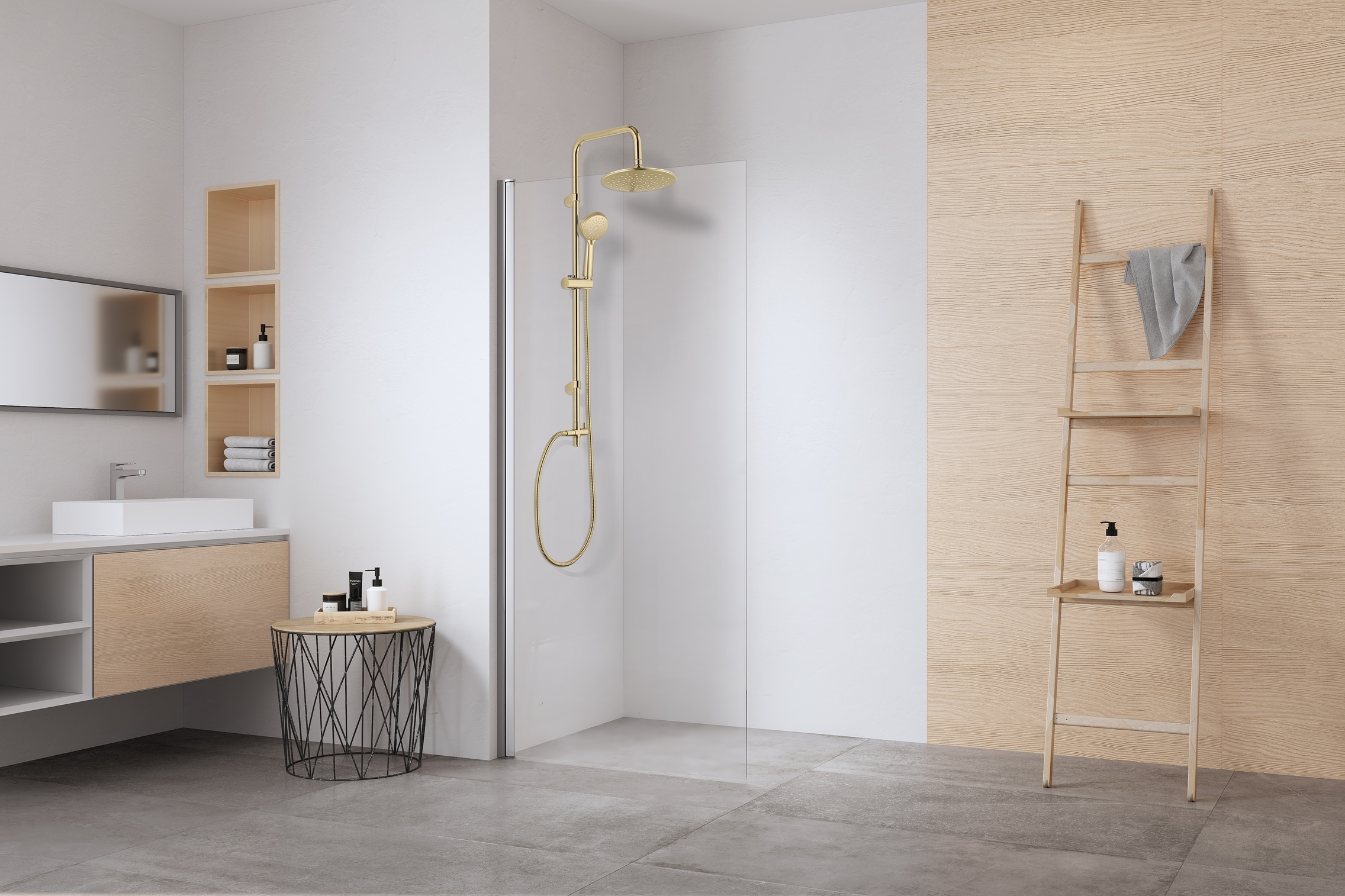 WENKO Brausegarnitur Komplett-Set,  mit Thermostat-Armatur, inkl. 2 Watersaving Regulatoren