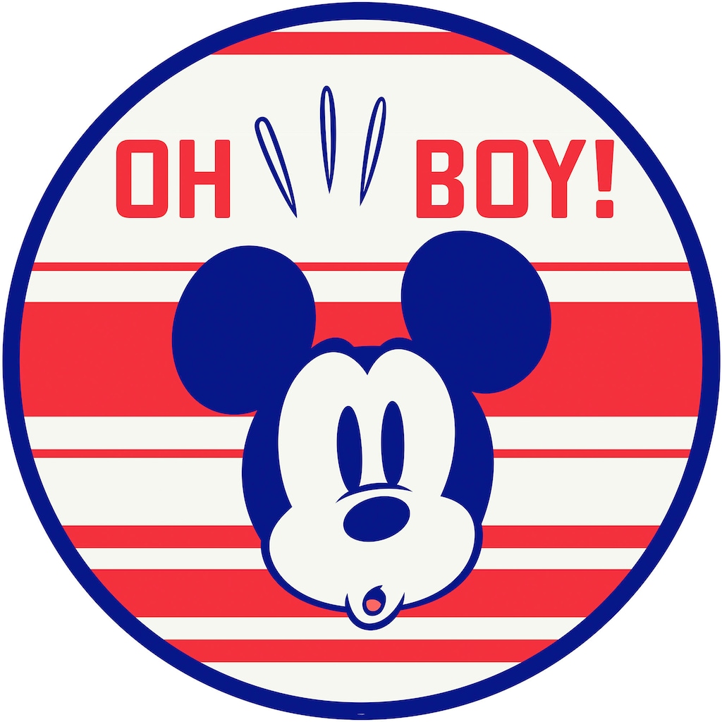 Komar Wandtattoo »Mickey Oh Boy«, (Set, 1 St., Komar Dot), Selbstklebende und runde Vliestapete (130 g/m²) - ein Stück mit Ø Durchmesser 125 cm